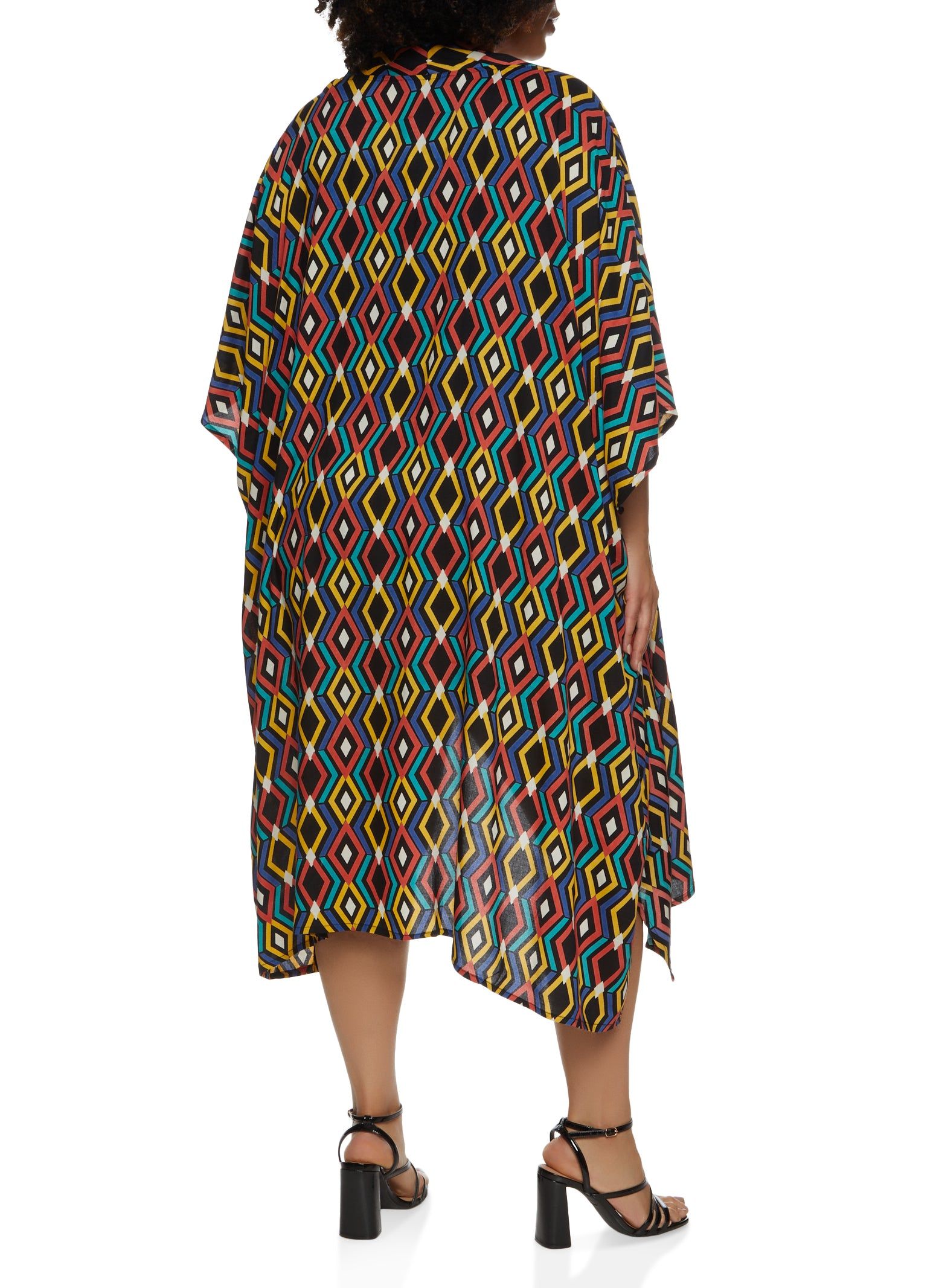 Plus Size Geometric Print Kimono sold by Rainbow product image thumbnail 3