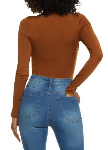 Basic Solid Crew Neck Bodysuit sold by Rainbow