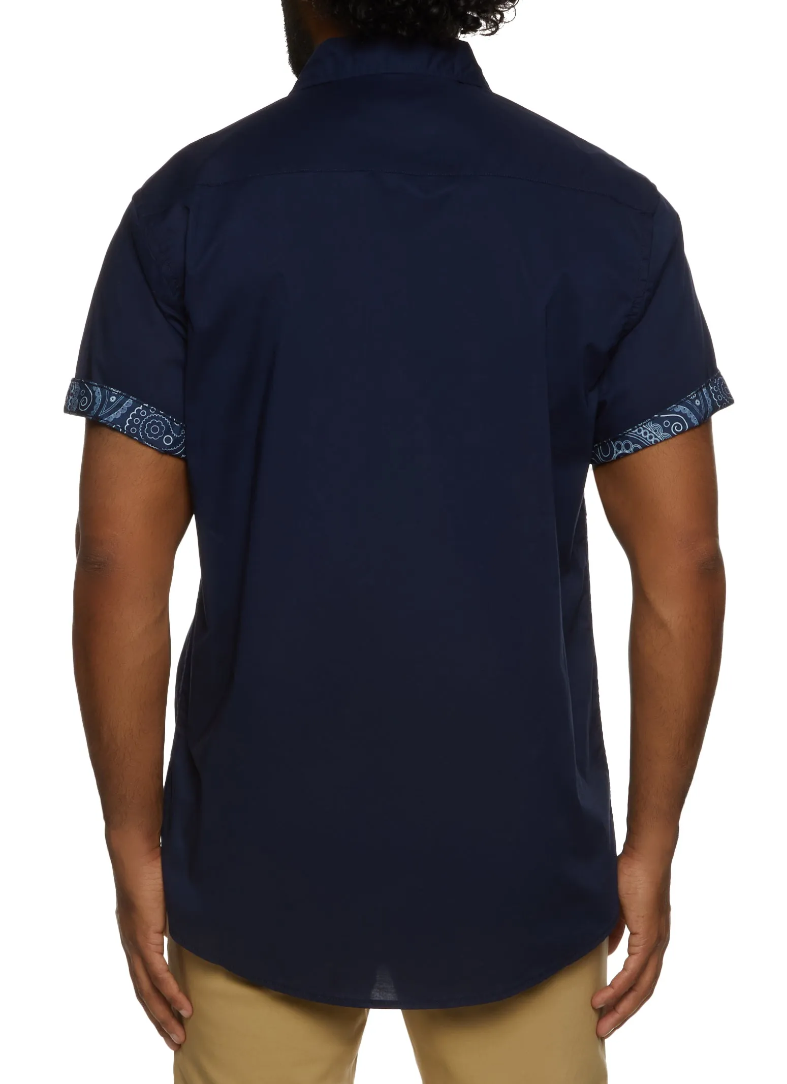 Mens Paisley Print Trim Button Down Shirt sold by Rainbow product image thumbnail 2