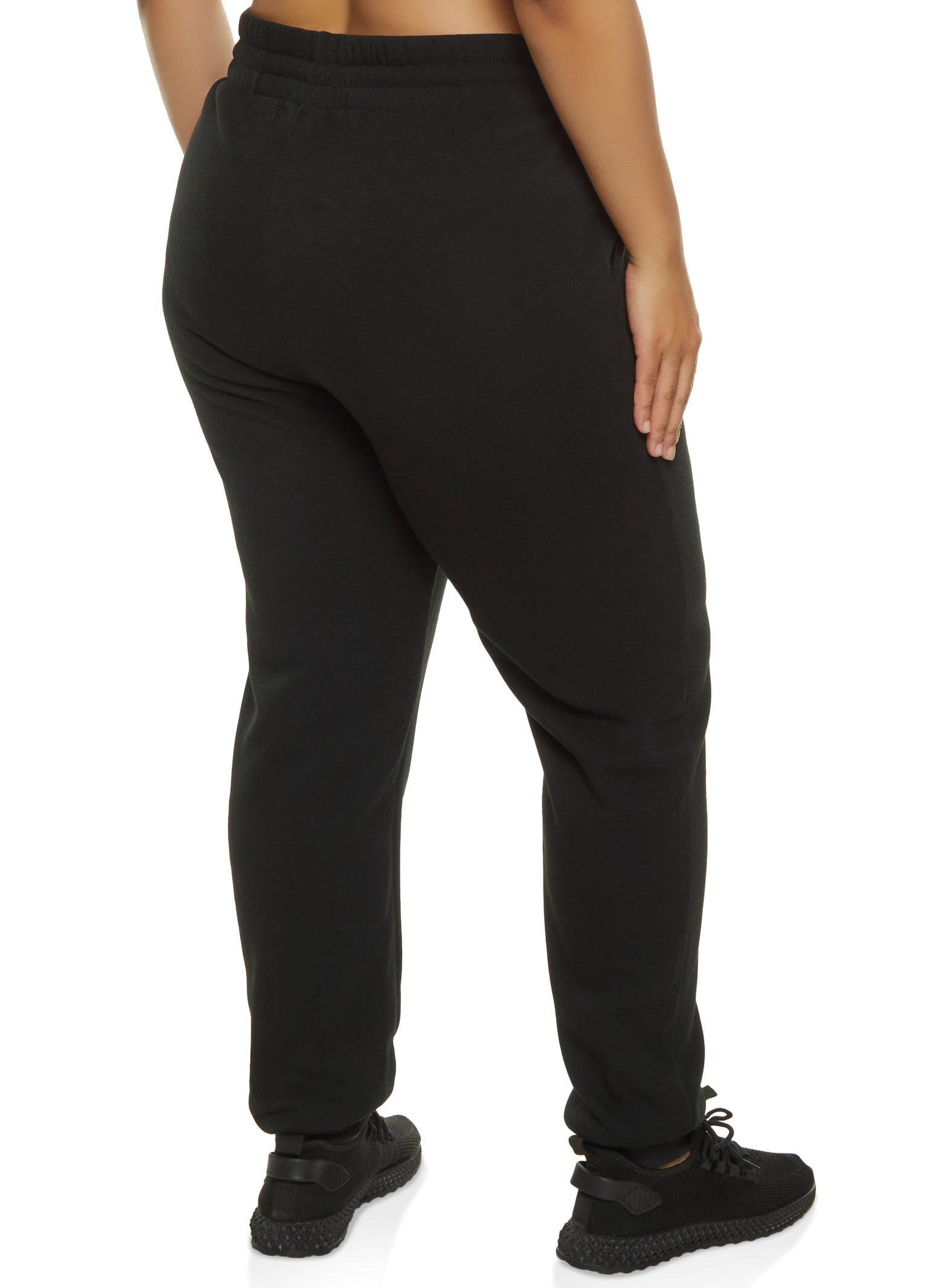 Plus Size Solid Fleece Joggers sold by Rainbow product image thumbnail 2