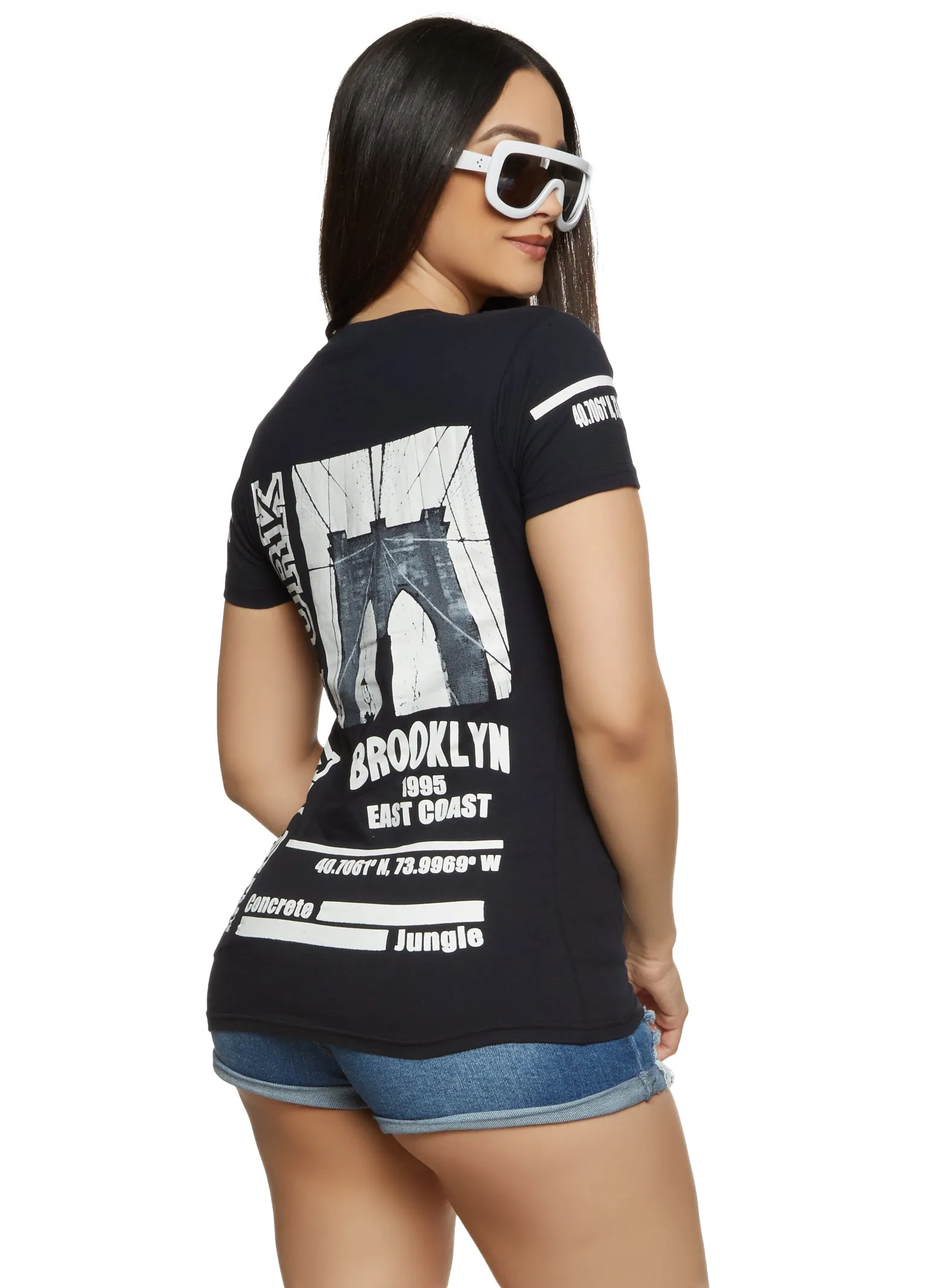 Brooklyn 1995 East Coast Crew Neck T Shirt sold by Rainbow product image thumbnail 2