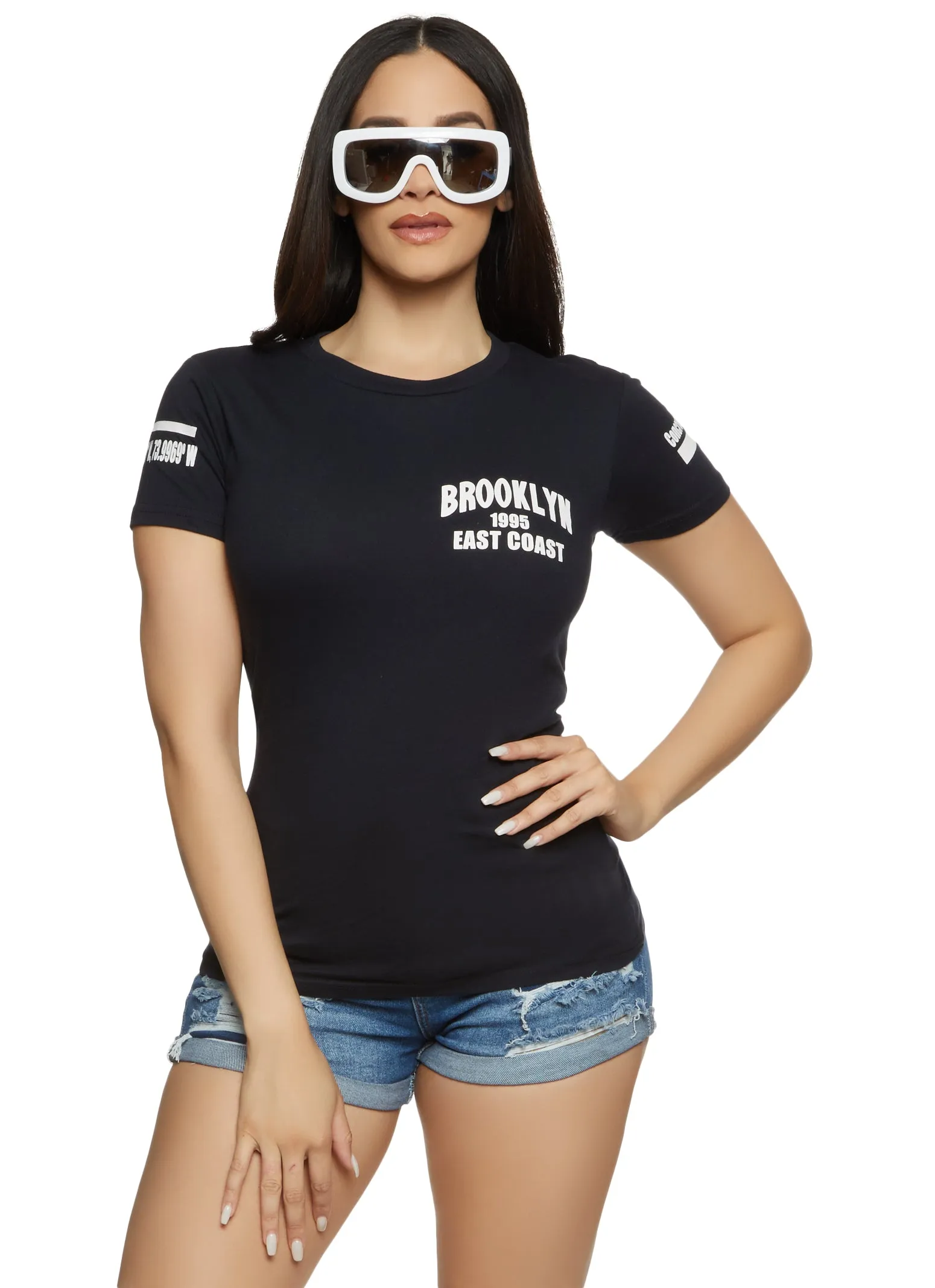 Brooklyn 1995 East Coast Crew Neck T Shirt sold by Rainbow