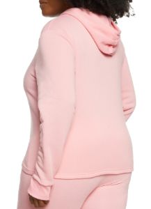 Plus Size Solid Pullover Hoodie sold by Rainbow
