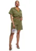 Plus Size Cargo Pocket Zip Front Crop Top sold by Rainbow