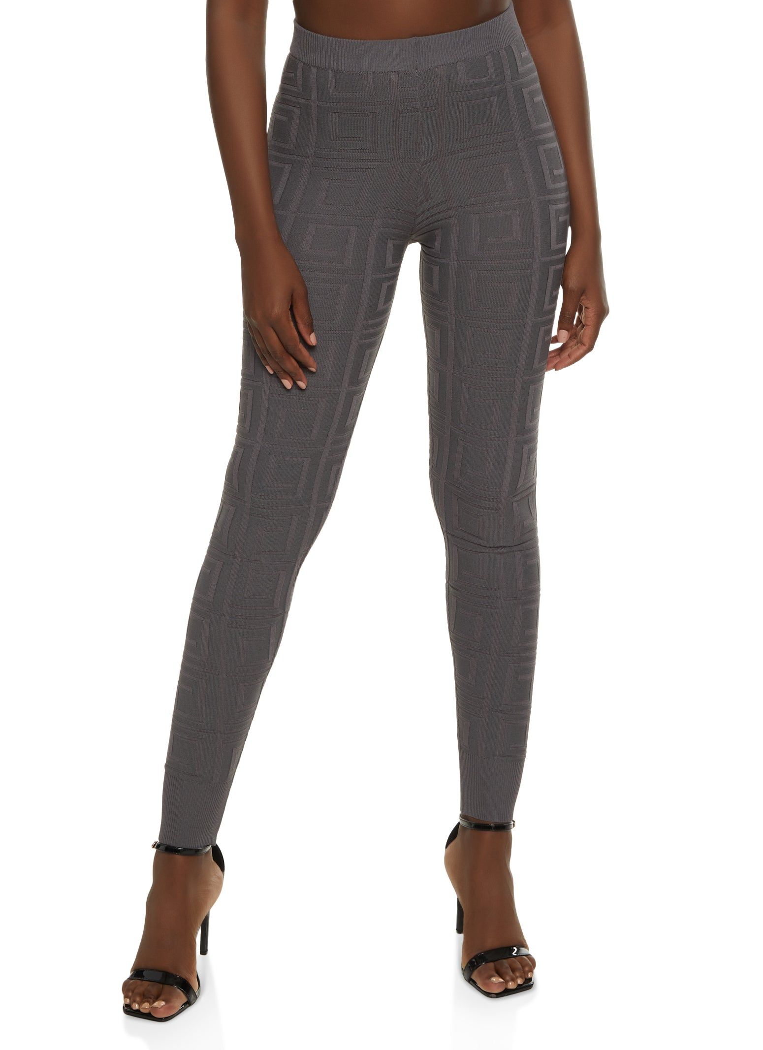 Greek Key Knit Leggings sold by Rainbow