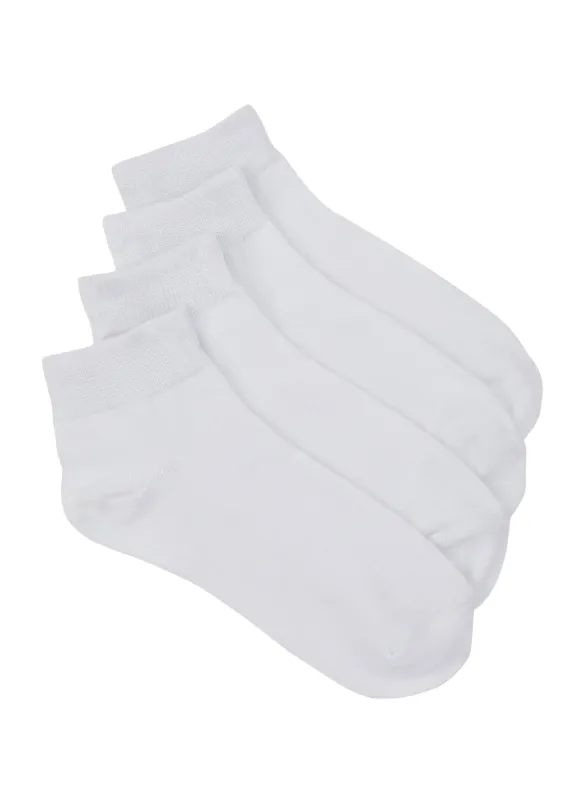 4 Pack Basic Solid Ankle Socks sold by Rainbow