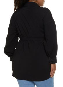 Plus Size Airy Ruched Button Front Shirt sold by Rainbow