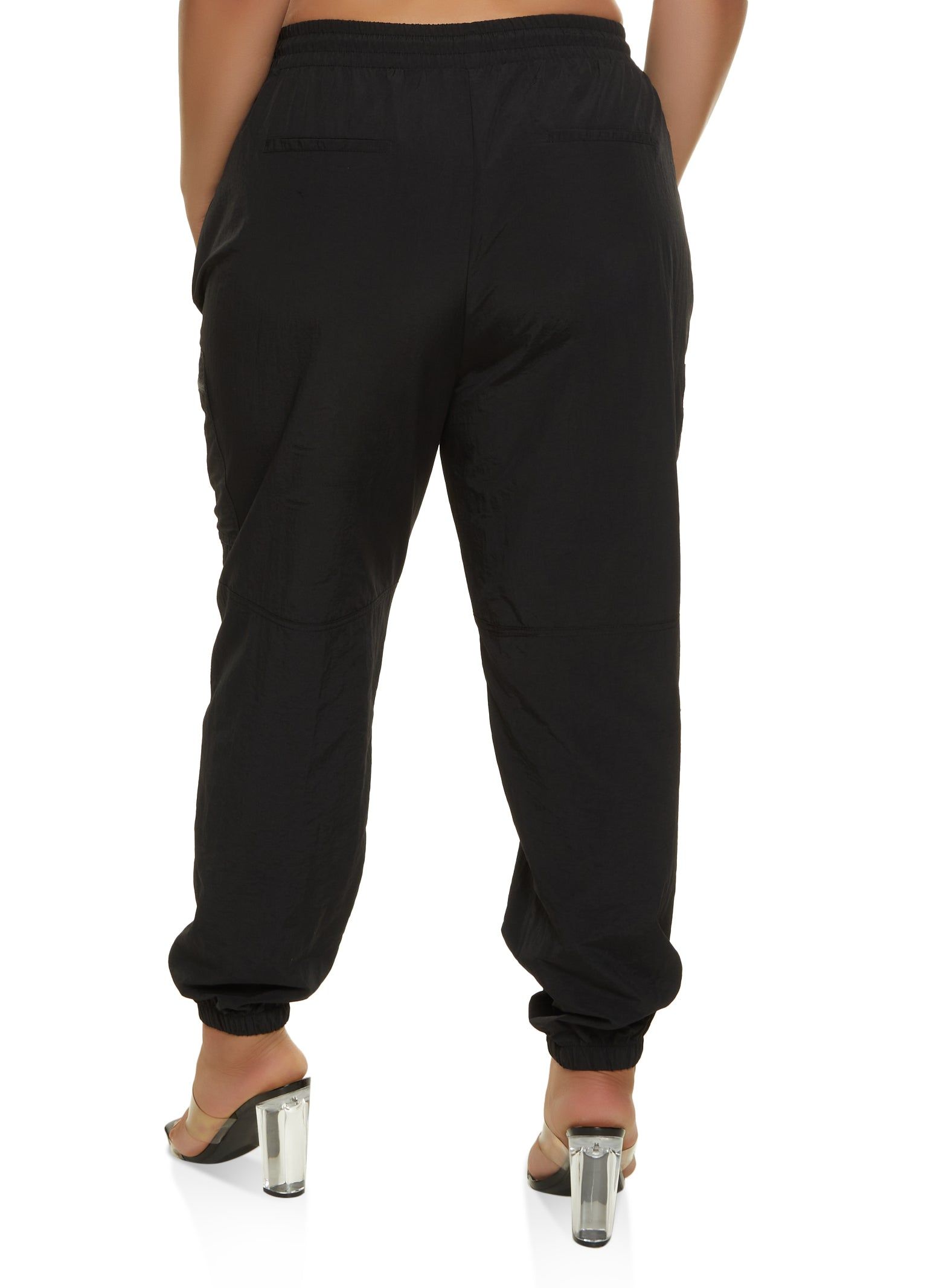 Plus Size Nylon Zip Pocket Cargo Joggers sold by Rainbow product image thumbnail 3