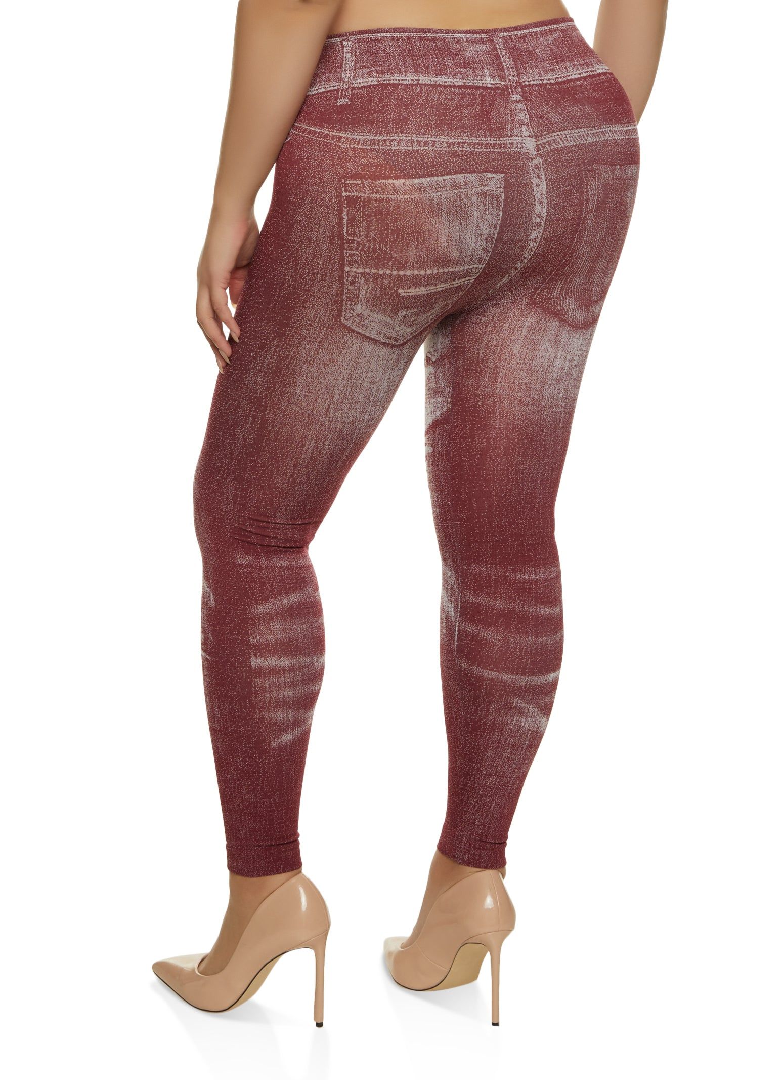 Plus Size Whiskered Print Jeggings sold by Rainbow product image thumbnail 2