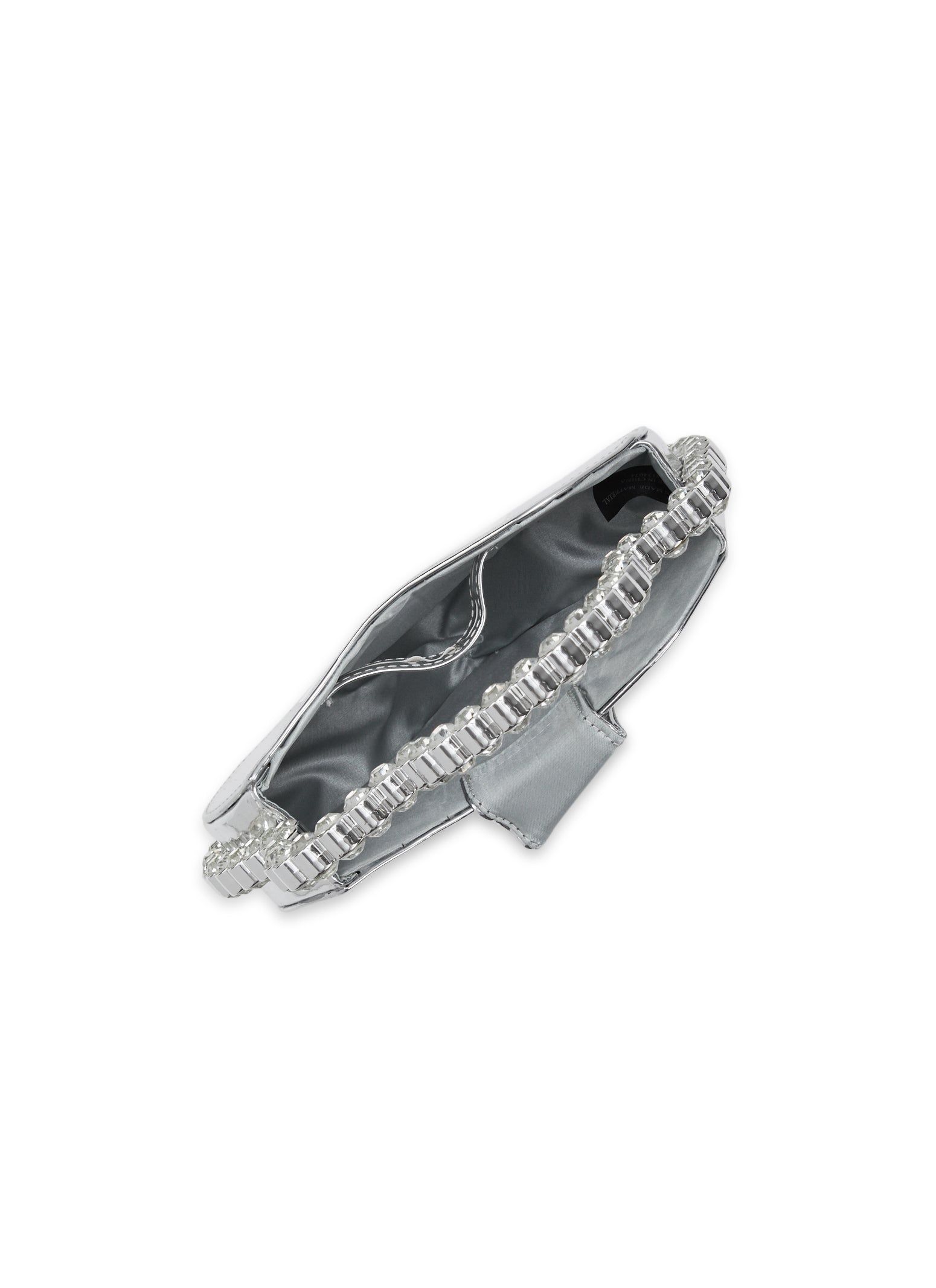 Faux Leather Wavy Rhinestone Handle Clutch sold by Rainbow product image thumbnail 5