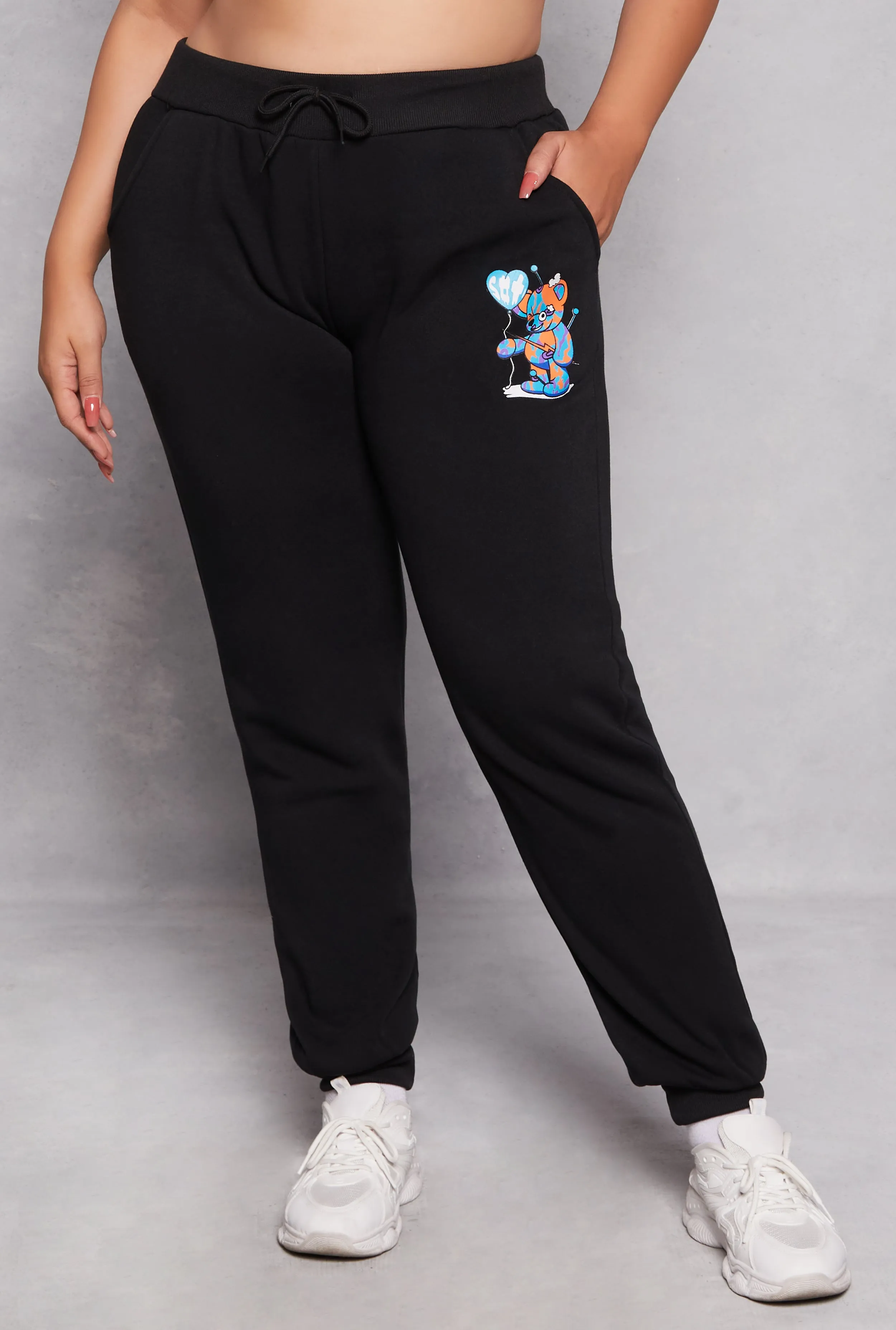 Plus Size Bear Graphic Drawstring Joggers sold by Rainbow product image thumbnail 2