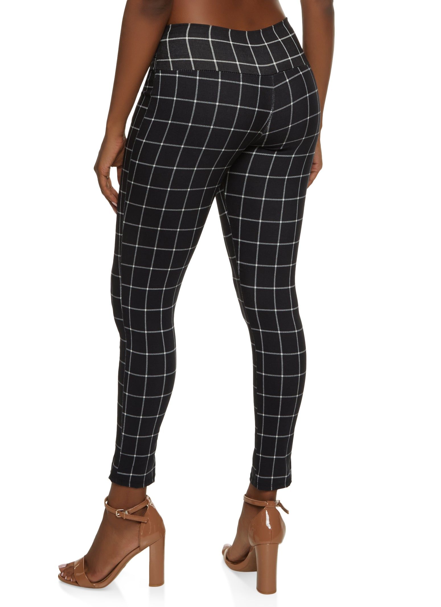 Windowpane Print Tie Front Dress Pants sold by Rainbow product image thumbnail 2