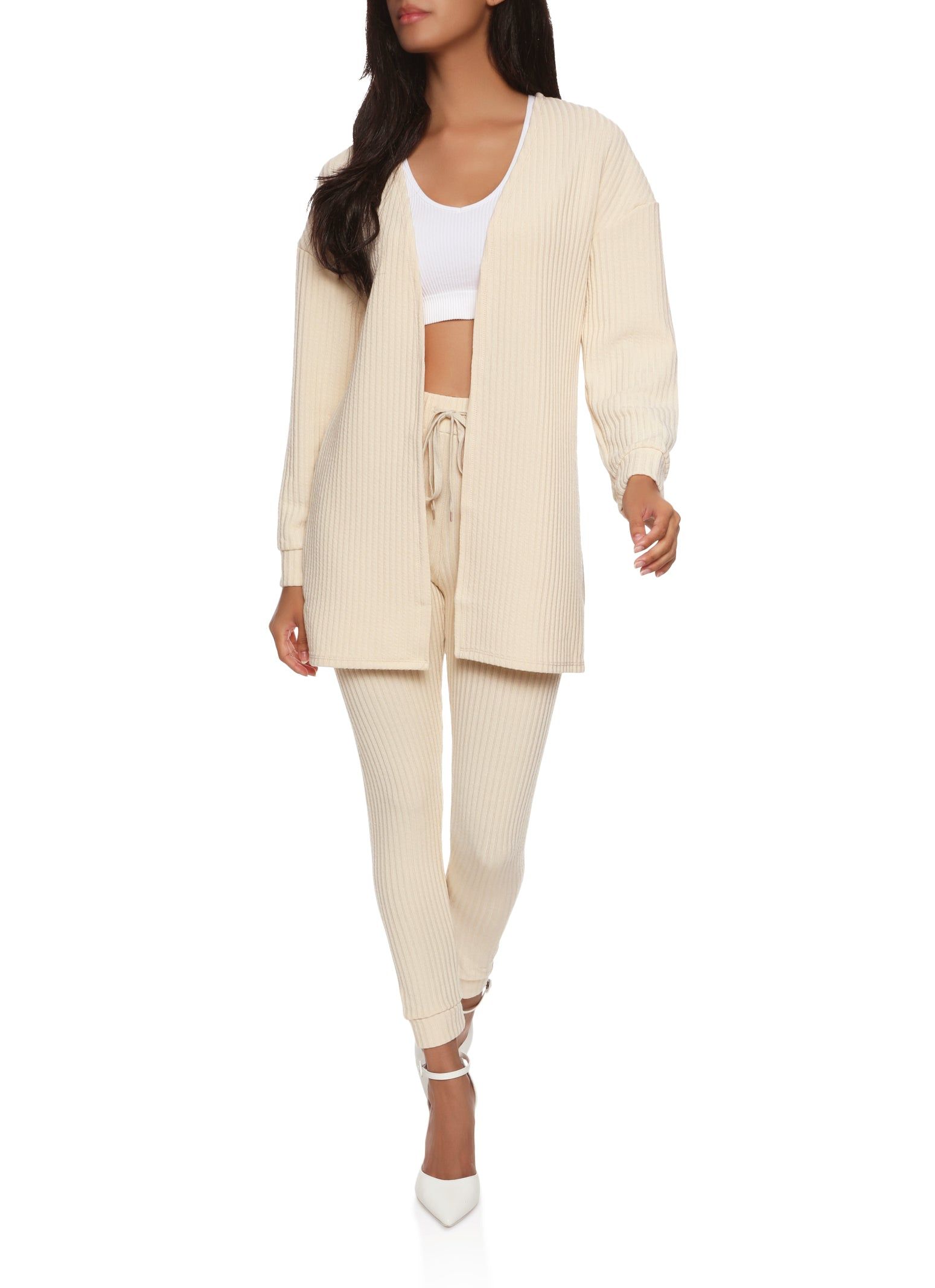 Basic Ribbed Knit Cardigan sold by Rainbow product image thumbnail 2