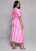 Tie Waist Belted Midi Shirt Dress sold by Rainbow