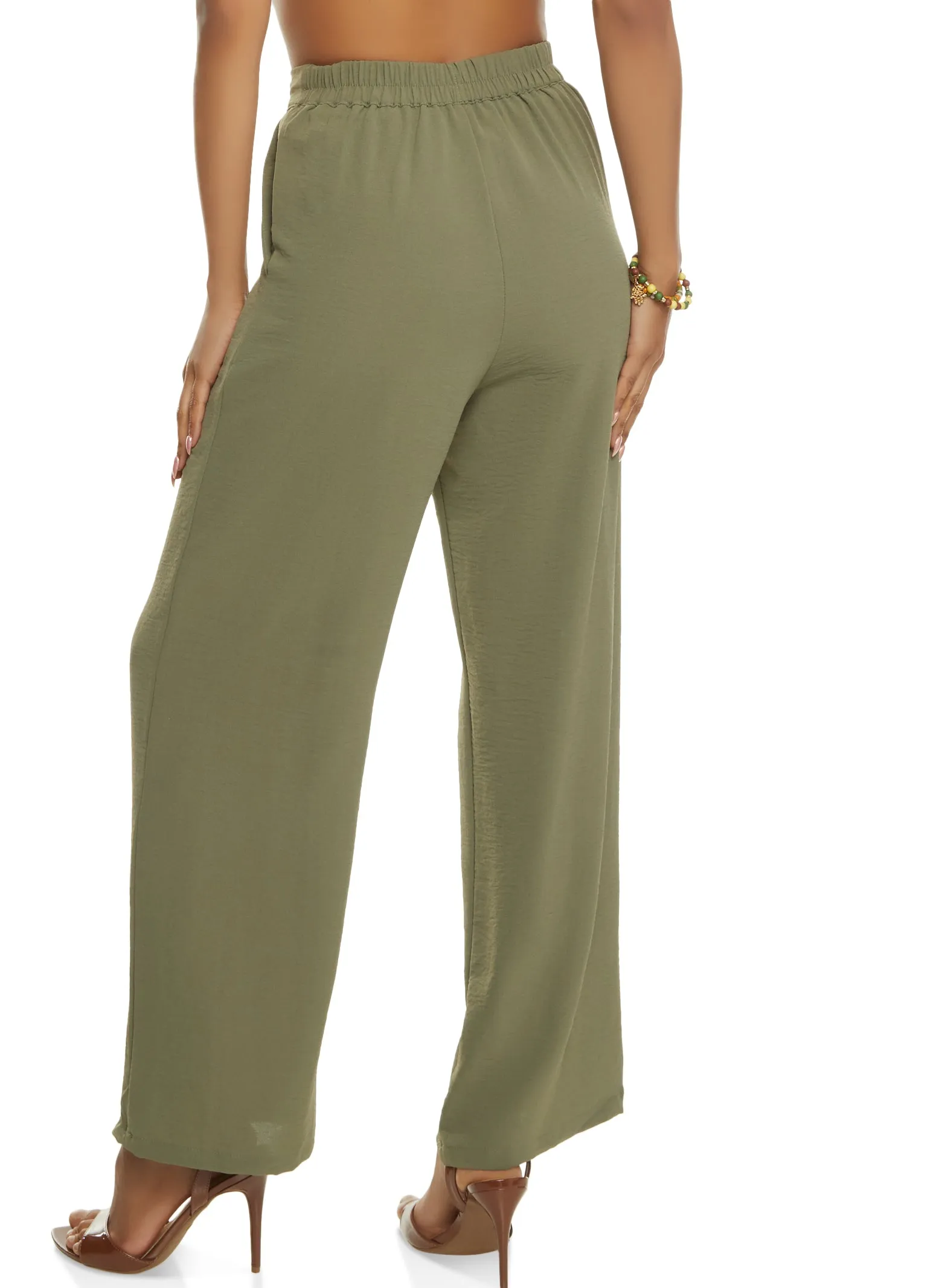 Linen High Waist Wide Leg Pants sold by Rainbow product image thumbnail 2