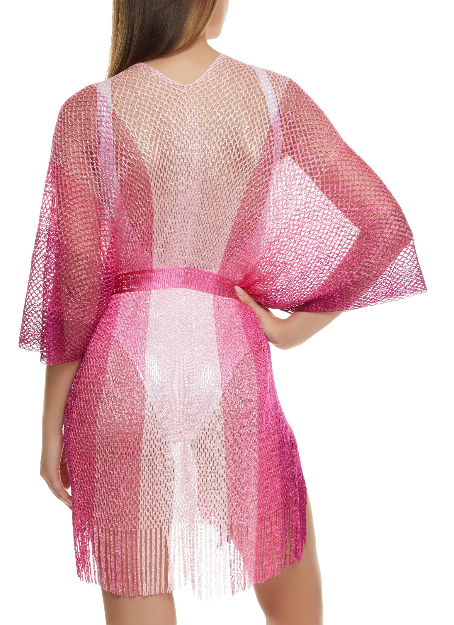Ombre Lurex Fishnet Swim Cover Up sold by Rainbow product image thumbnail 3