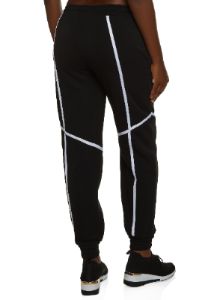 Contrast Piping Drawstring Joggers sold by Rainbow