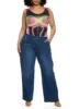 Plus Size WAX High Waist Wide Leg Cargo Jeans sold by Rainbow