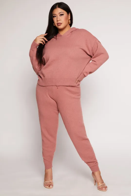 Plus Size Brushed Knit Drawstring Joggers sold by Rainbow