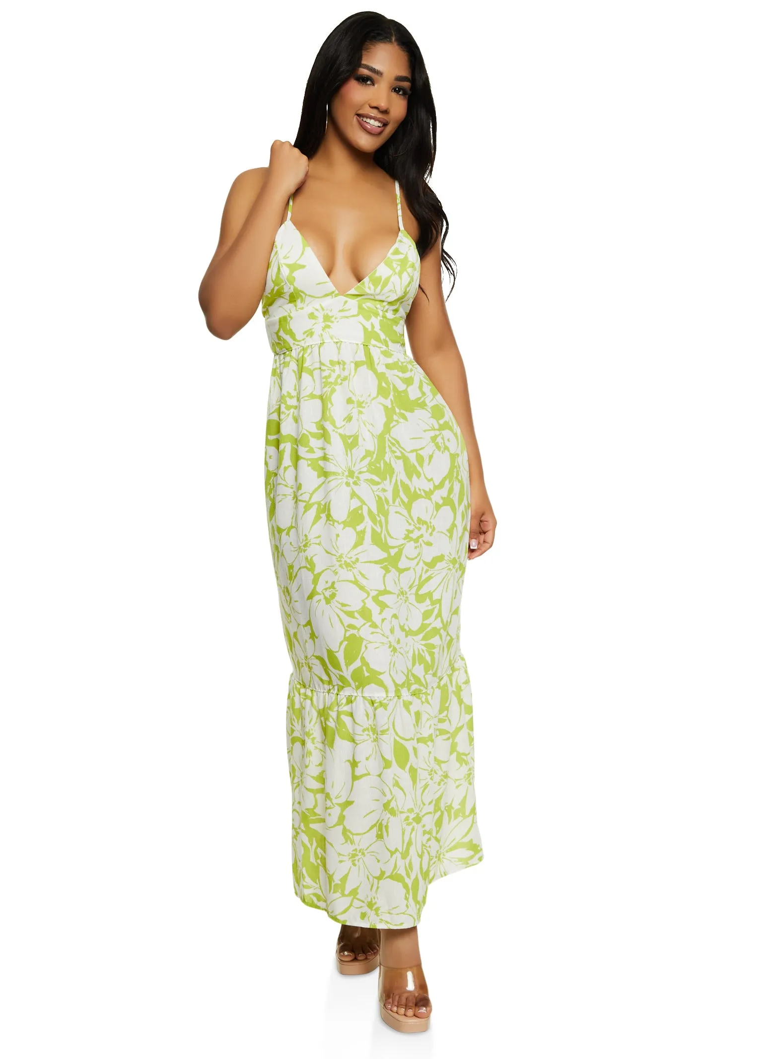 Haute Monde Floral V Neck Maxi Sundress sold by Rainbow product image thumbnail 2