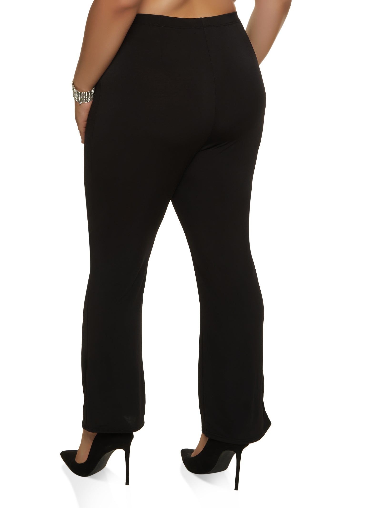 Plus Size Ruched Detail Pull On Dress Pants sold by Rainbow product image thumbnail 2