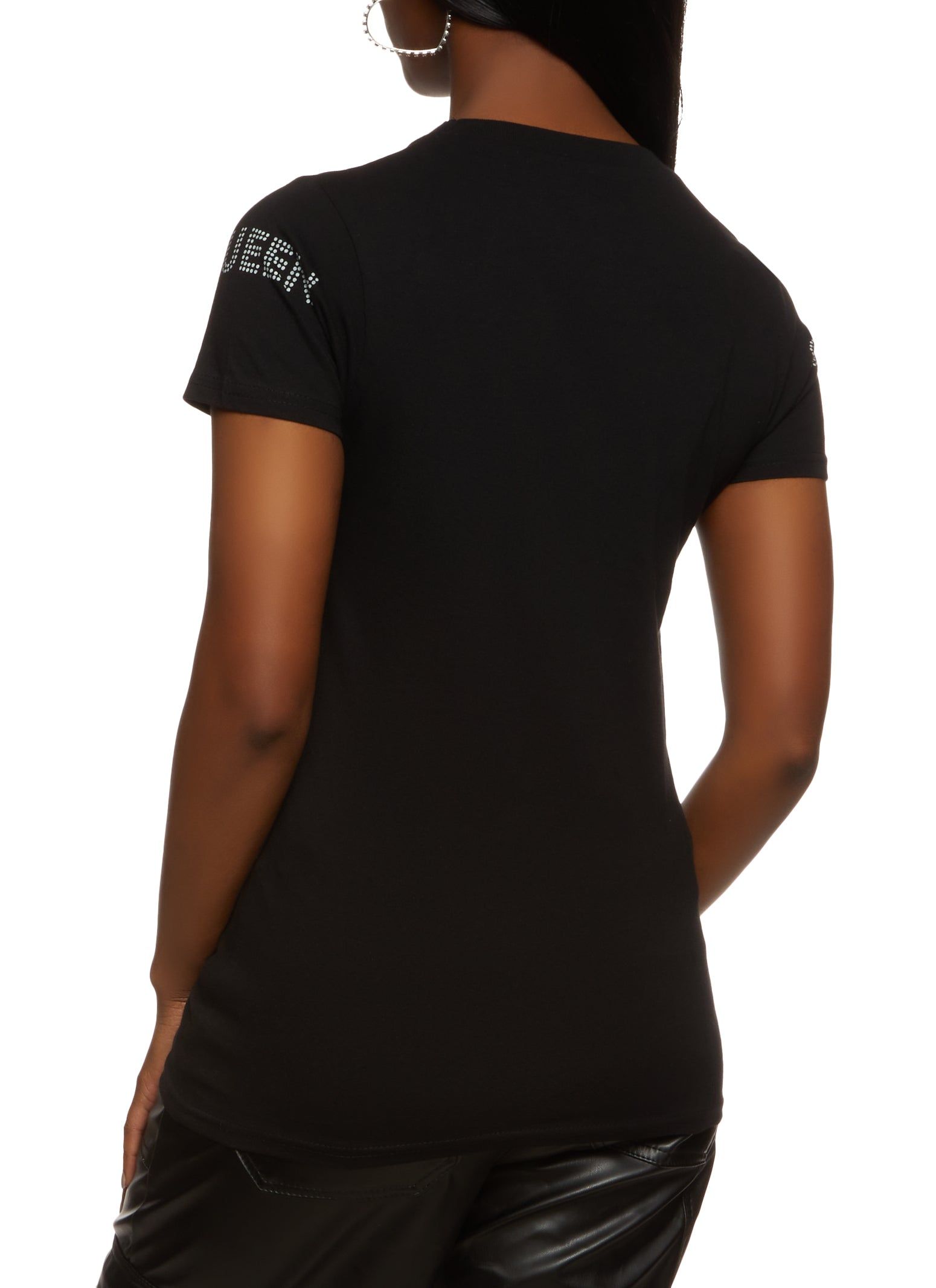 Rhinestone Melanin Queen Graphic Tee sold by Rainbow product image thumbnail 2