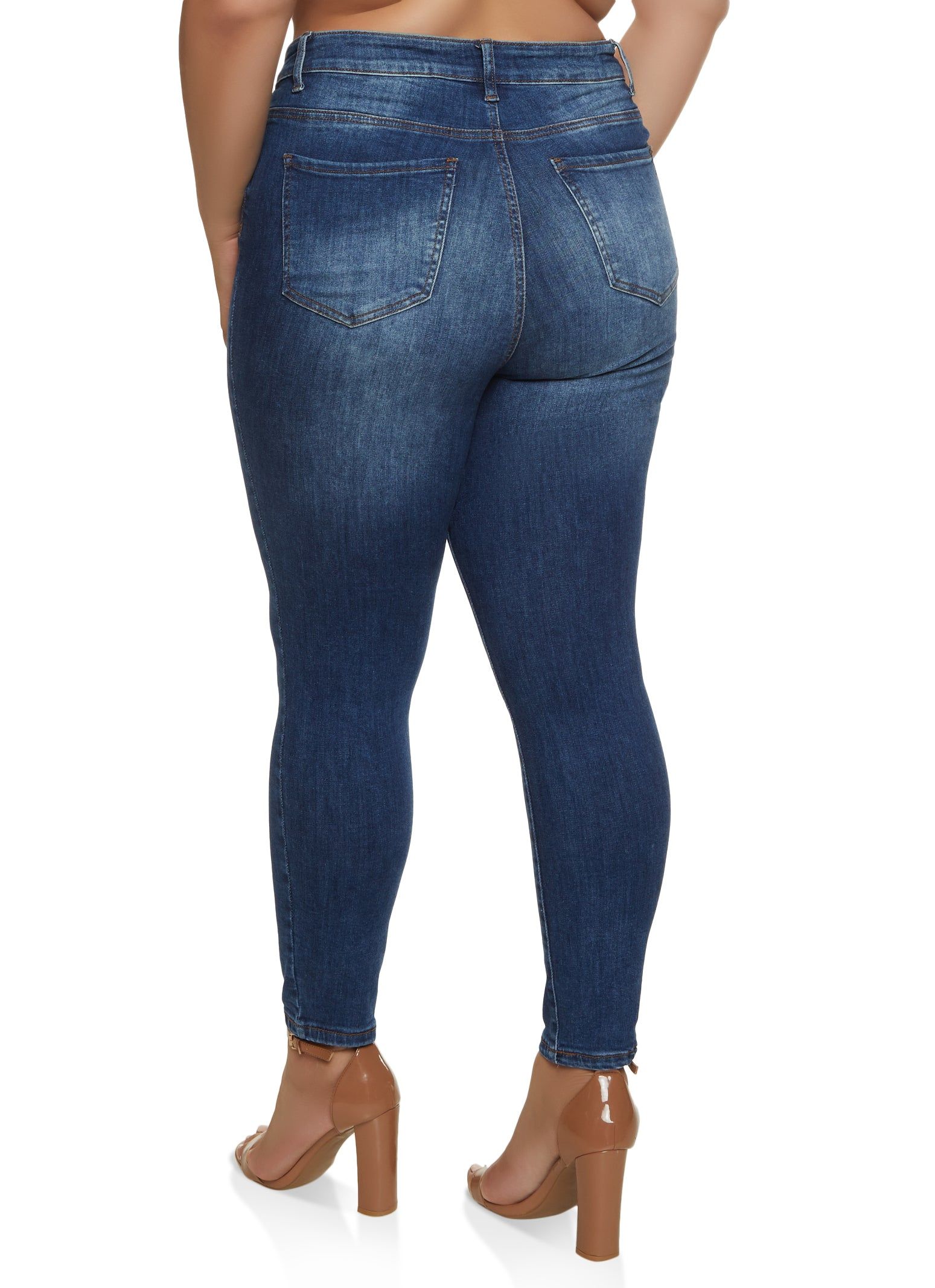 Plus Size WAX Basic High Waist Skinny Jeans sold by Rainbow product image thumbnail 2