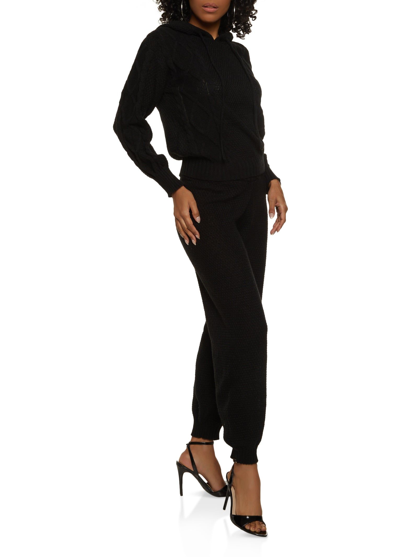 Cable Knit Pullover Hoodie sold by Rainbow product image thumbnail 2