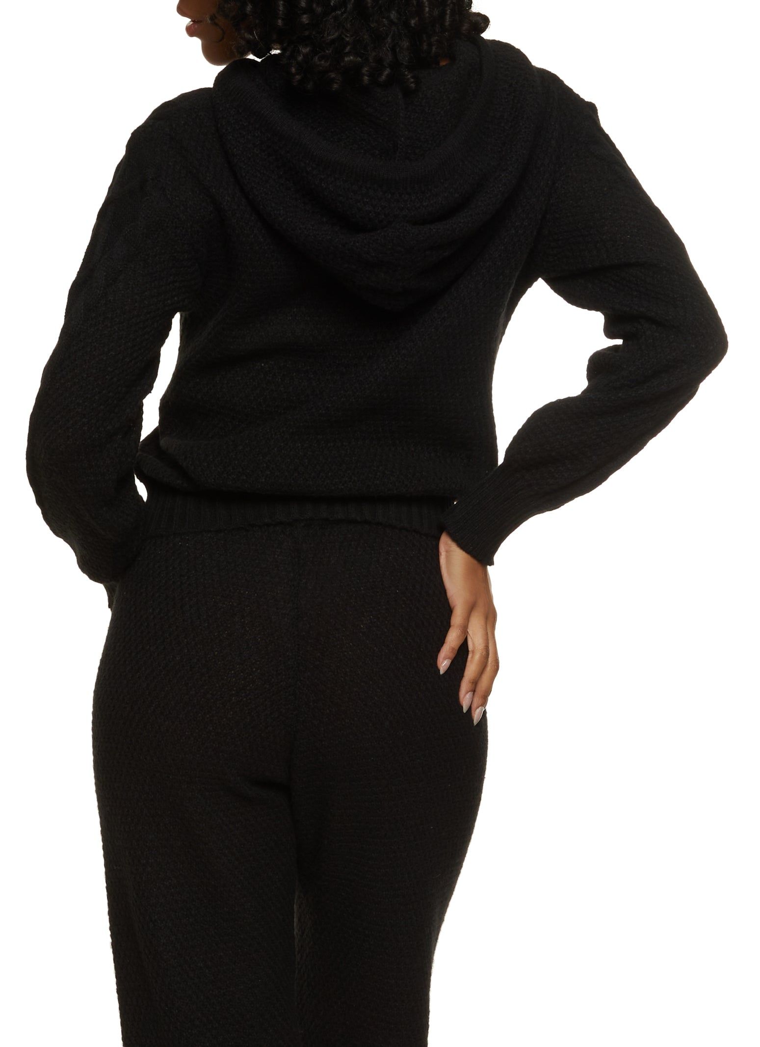 Cable Knit Pullover Hoodie sold by Rainbow product image thumbnail 3