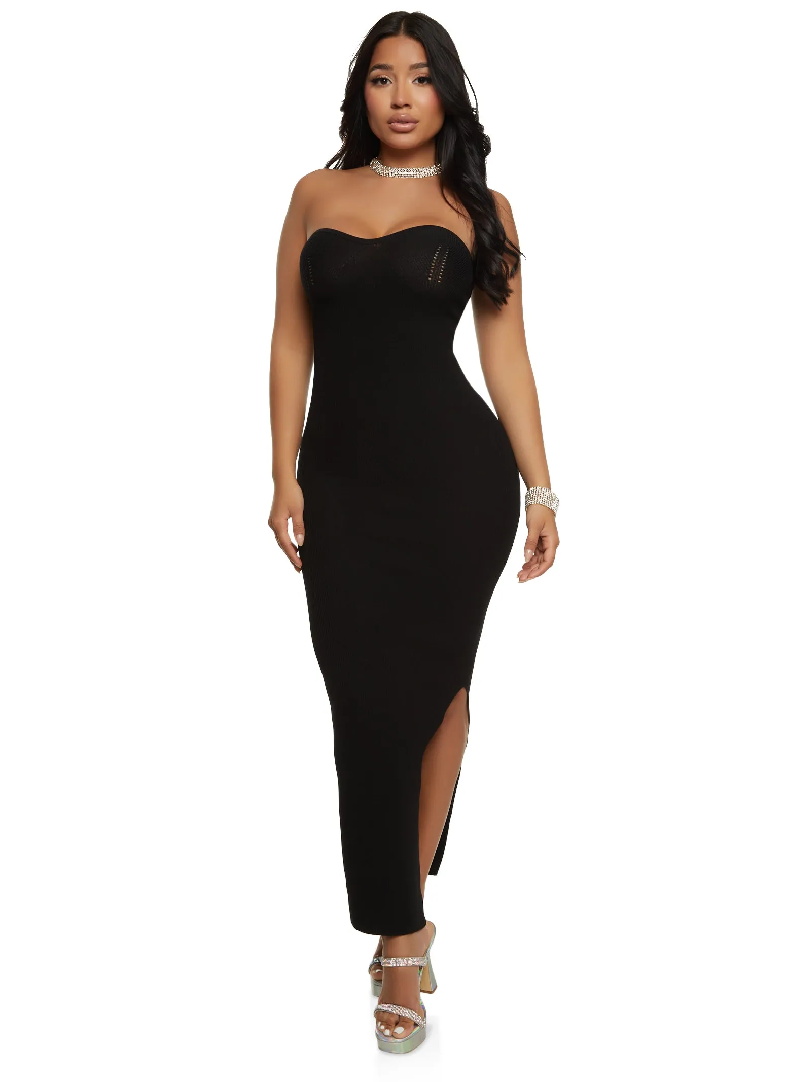 Ribbed Knit Tie Front Cardigan sold by Rainbow product image thumbnail 2