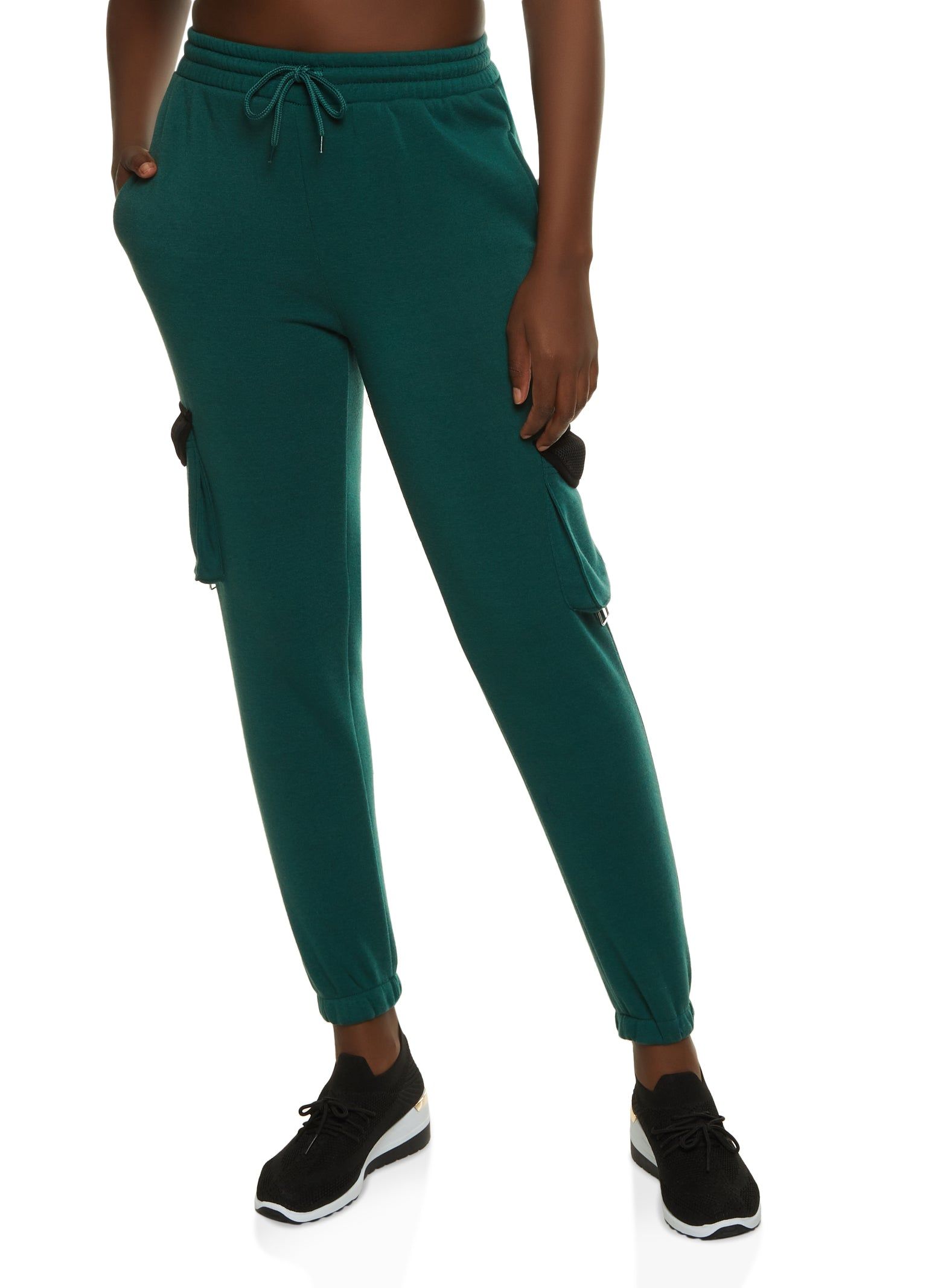 Fleece Cargo Pocket Drawstring Sweatpants sold by Rainbow