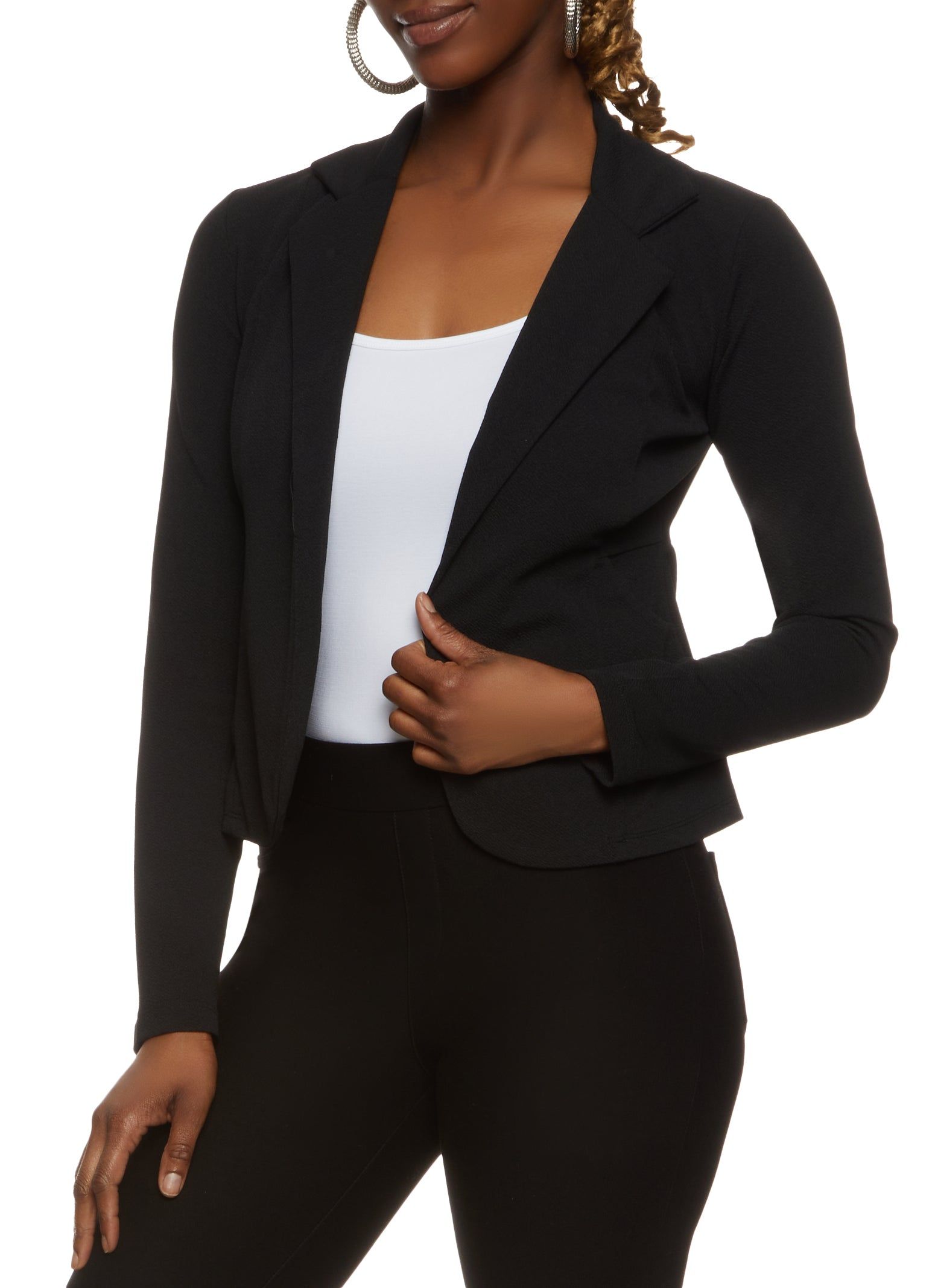 Crepe Knit Cropped Blazer sold by Rainbow