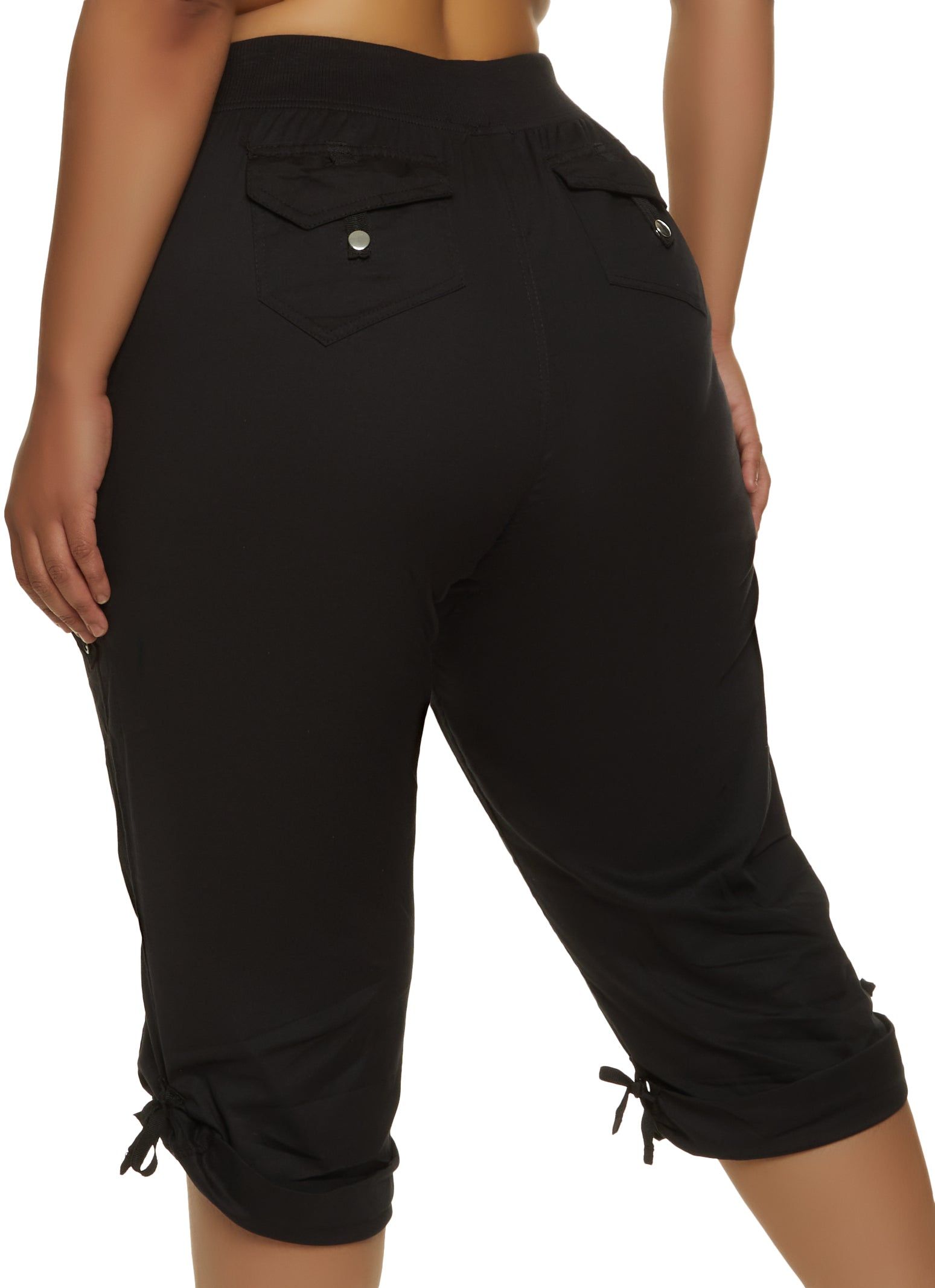 Plus Size Poplin Cuffed Capri Pants sold by Rainbow product image thumbnail 2