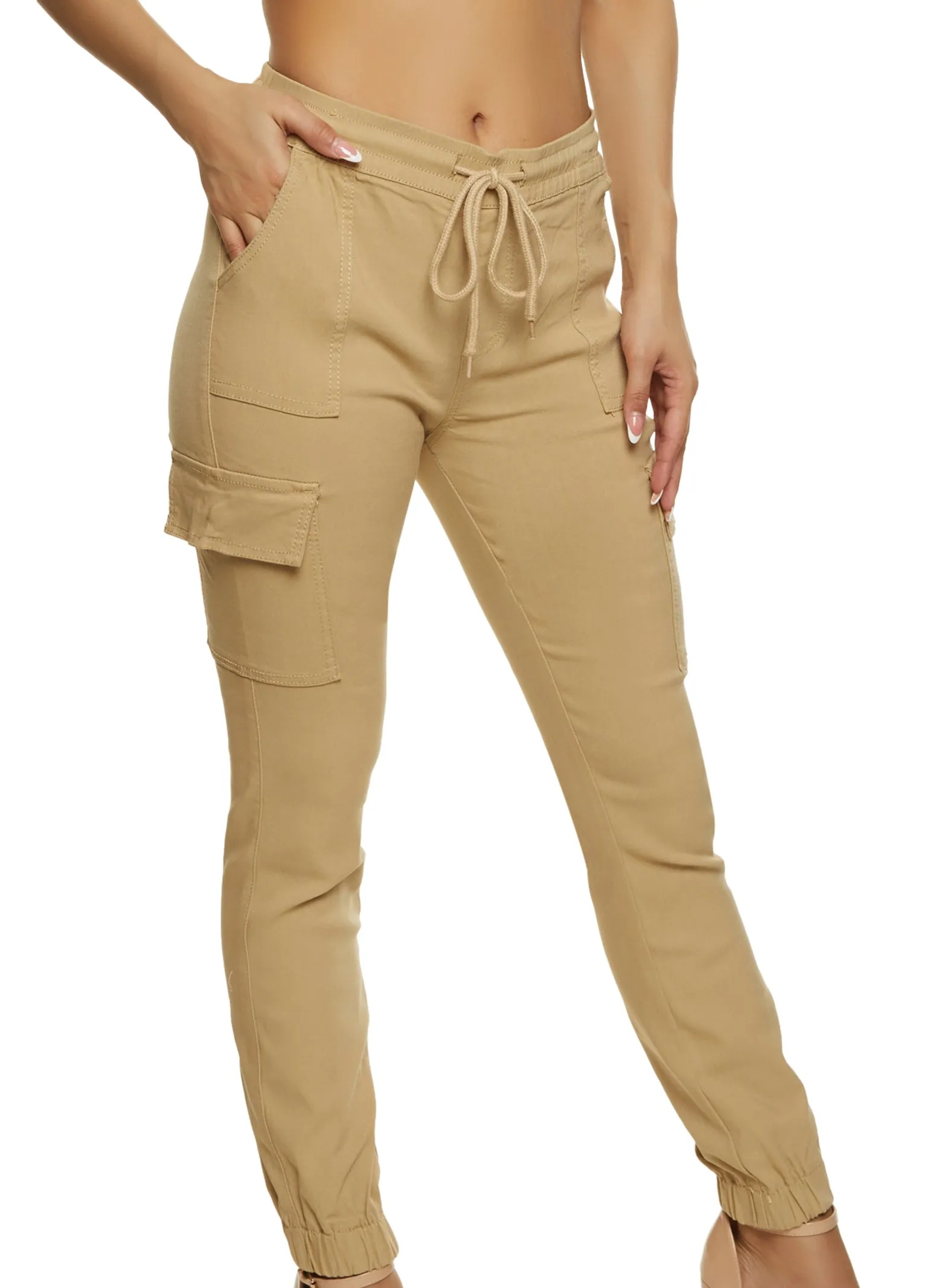 Drawstring Twill Joggers sold by Rainbow