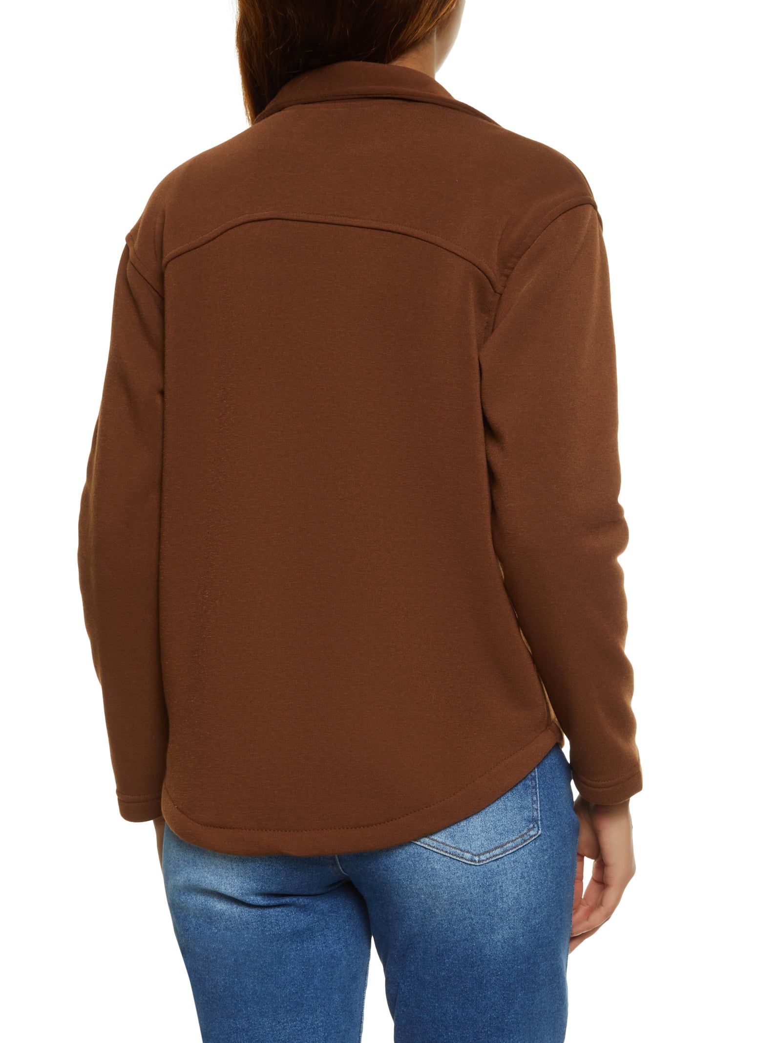 Button Front Fleece Shacket sold by Rainbow product image thumbnail 2