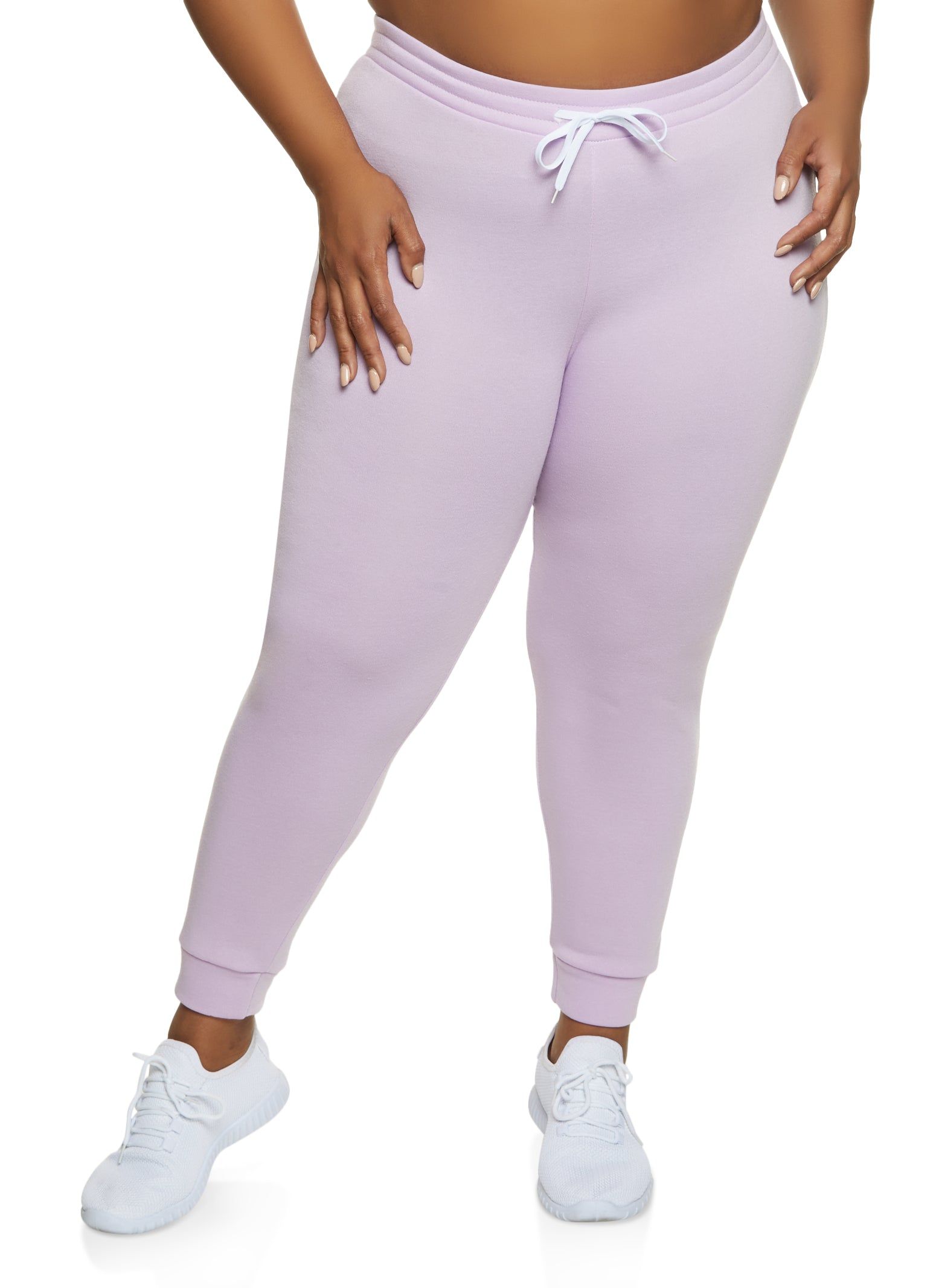 Plus Size High Waist Fleece Joggers sold by Rainbow