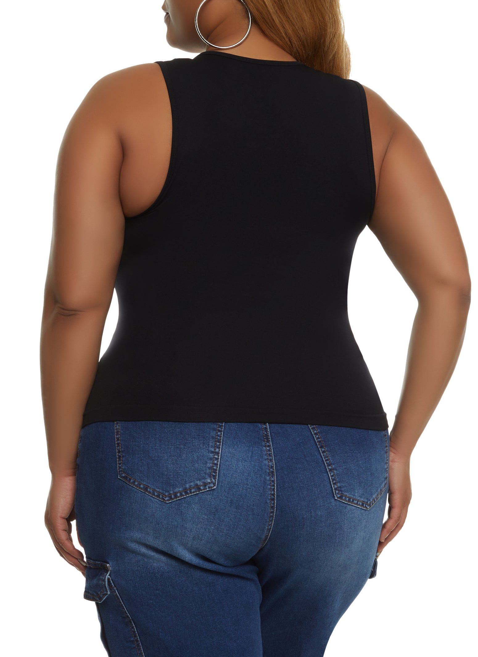 Plus Size Seamless Laser Cut Tank Top sold by Rainbow product image thumbnail 2