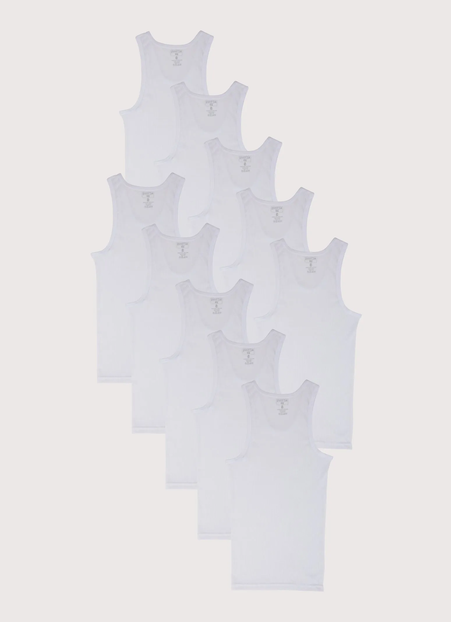 Mens Ribbed Tank Tops 10 Pack sold by Rainbow product image thumbnail 2