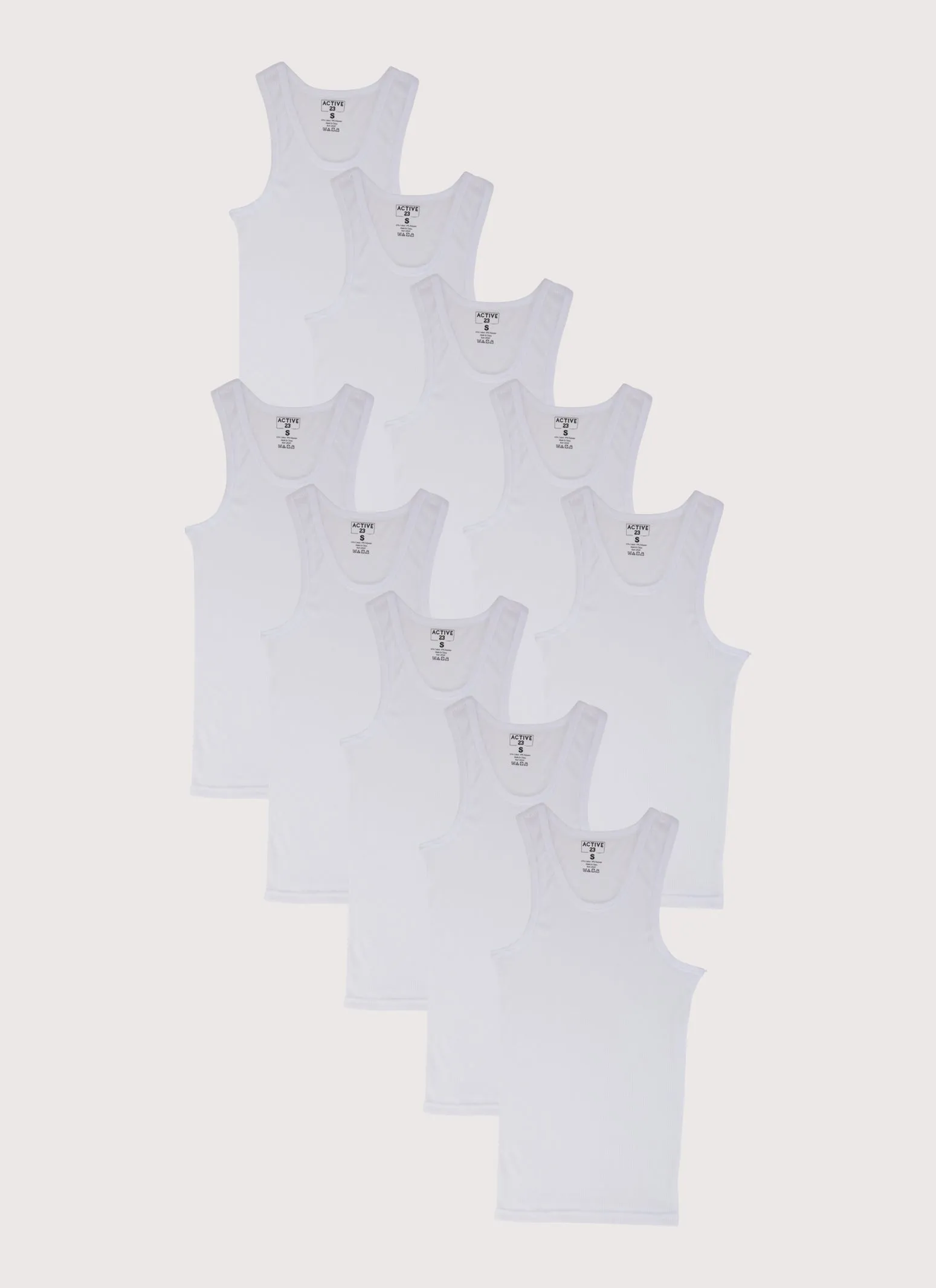 Mens Ribbed Tank Tops 10 Pack sold by Rainbow