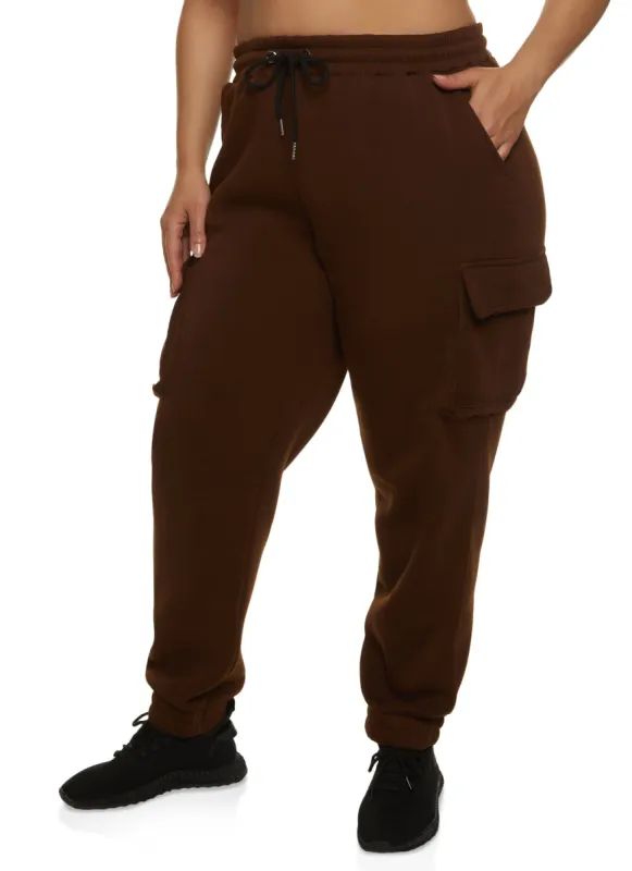 Plus Size Drawstring Cargo Pocket Joggers sold by Rainbow