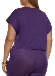 Plus Size Brushed Knit Dolman Sleeve Top sold by Rainbow