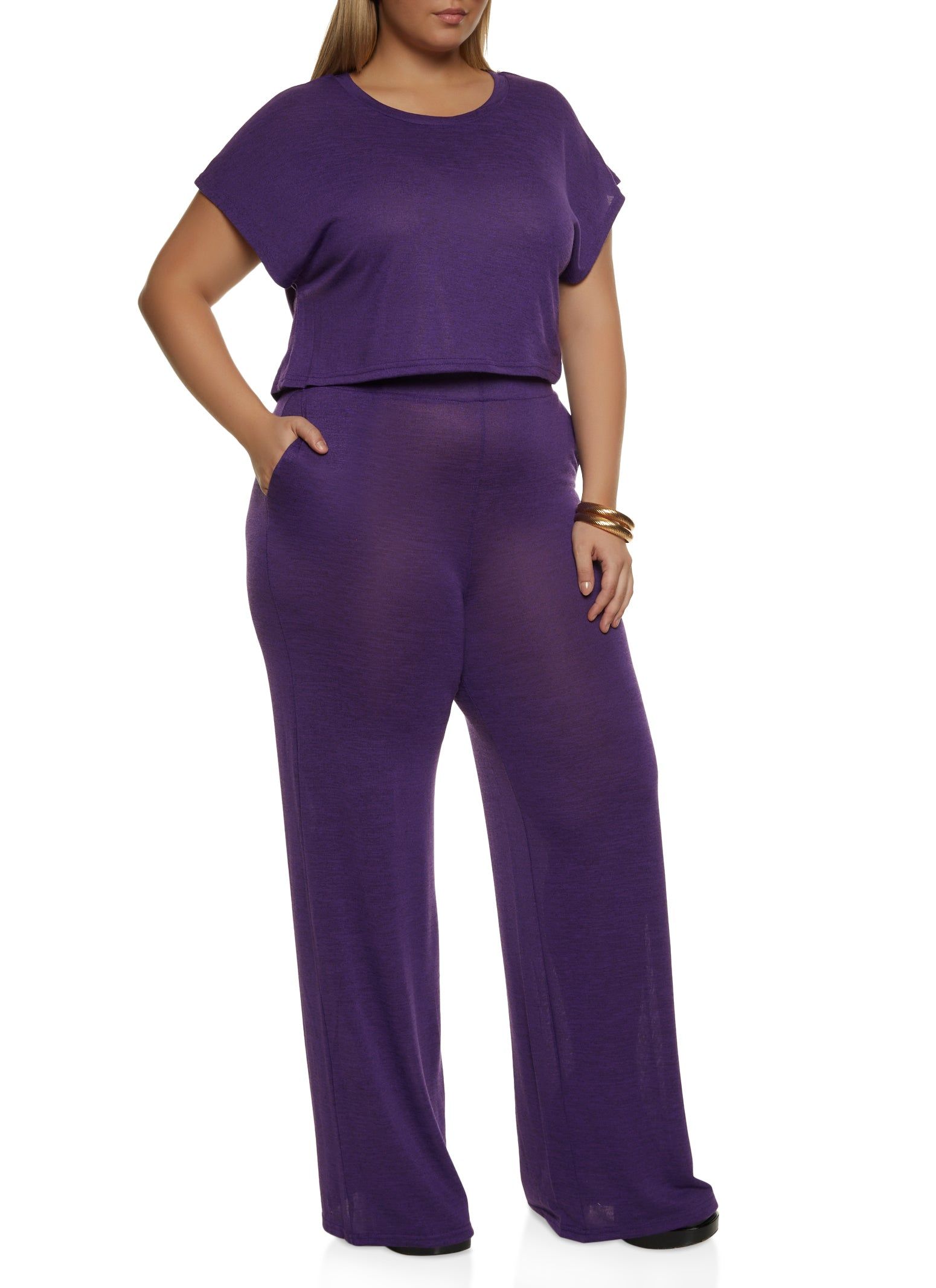 Plus Size Brushed Knit Dolman Sleeve Top sold by Rainbow product image thumbnail 2