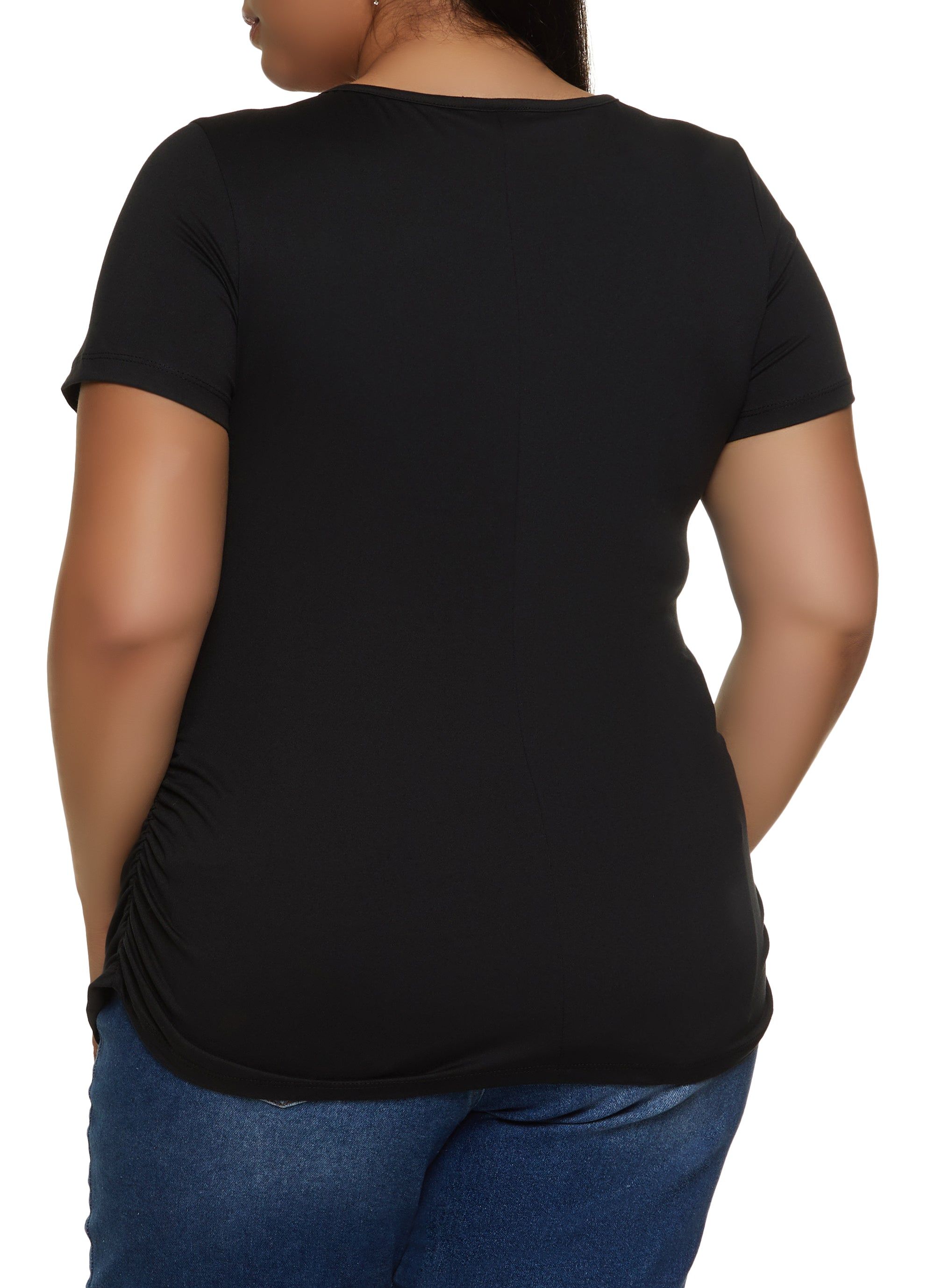 Plus Size Rhinestone Studded Diamond Graphic Tee sold by Rainbow product image thumbnail 2