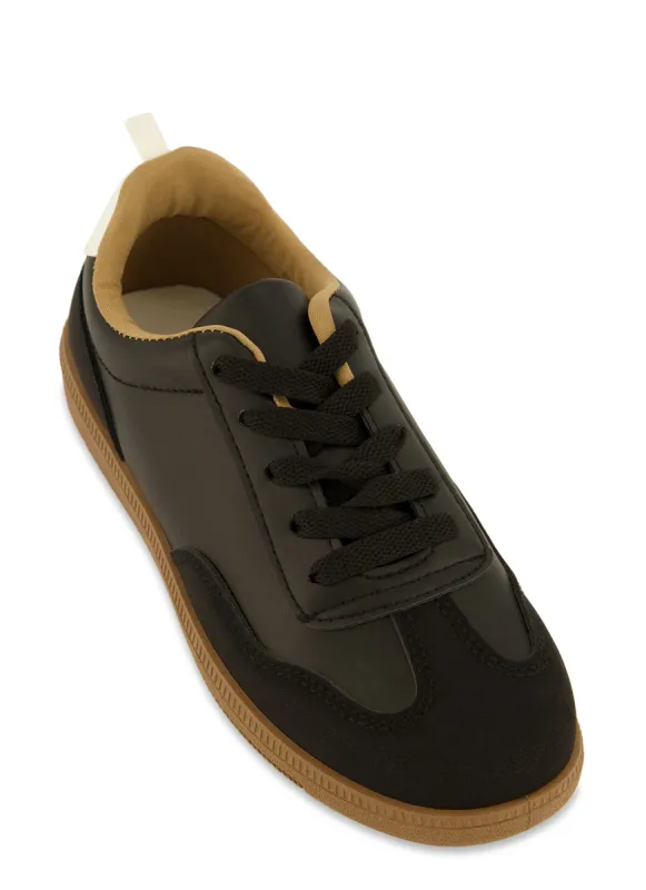 Lace Up Gum Sole Low Top Sneakers sold by Rainbow
