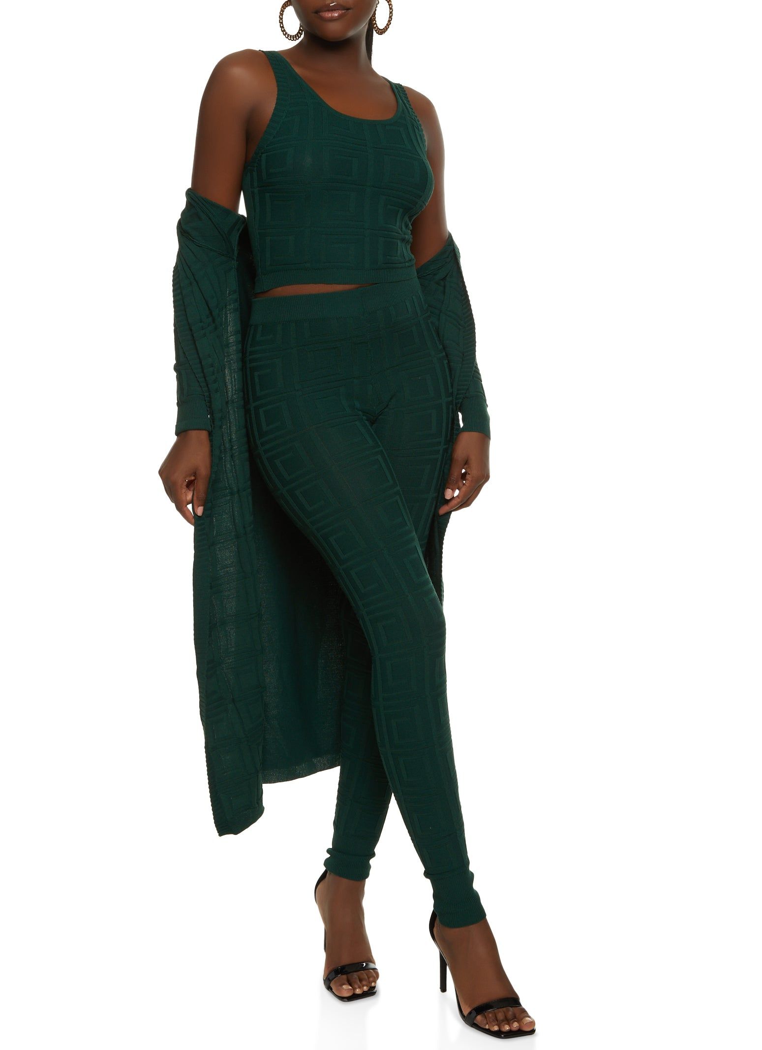 Textured Knit Greek Key Duster sold by Rainbow product image thumbnail 2