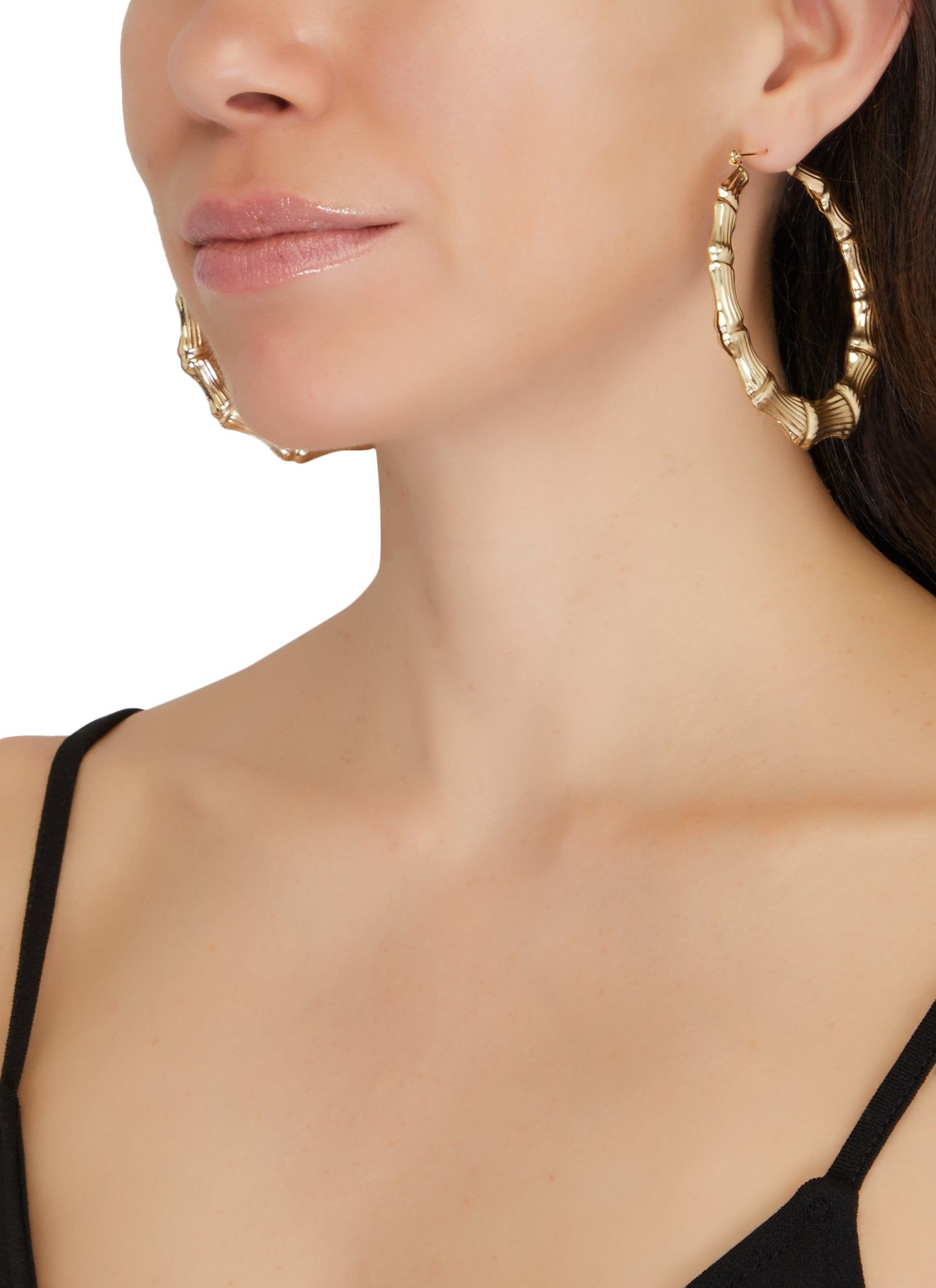 Metallic Bamboo Hoop Earring Trio sold by Rainbow