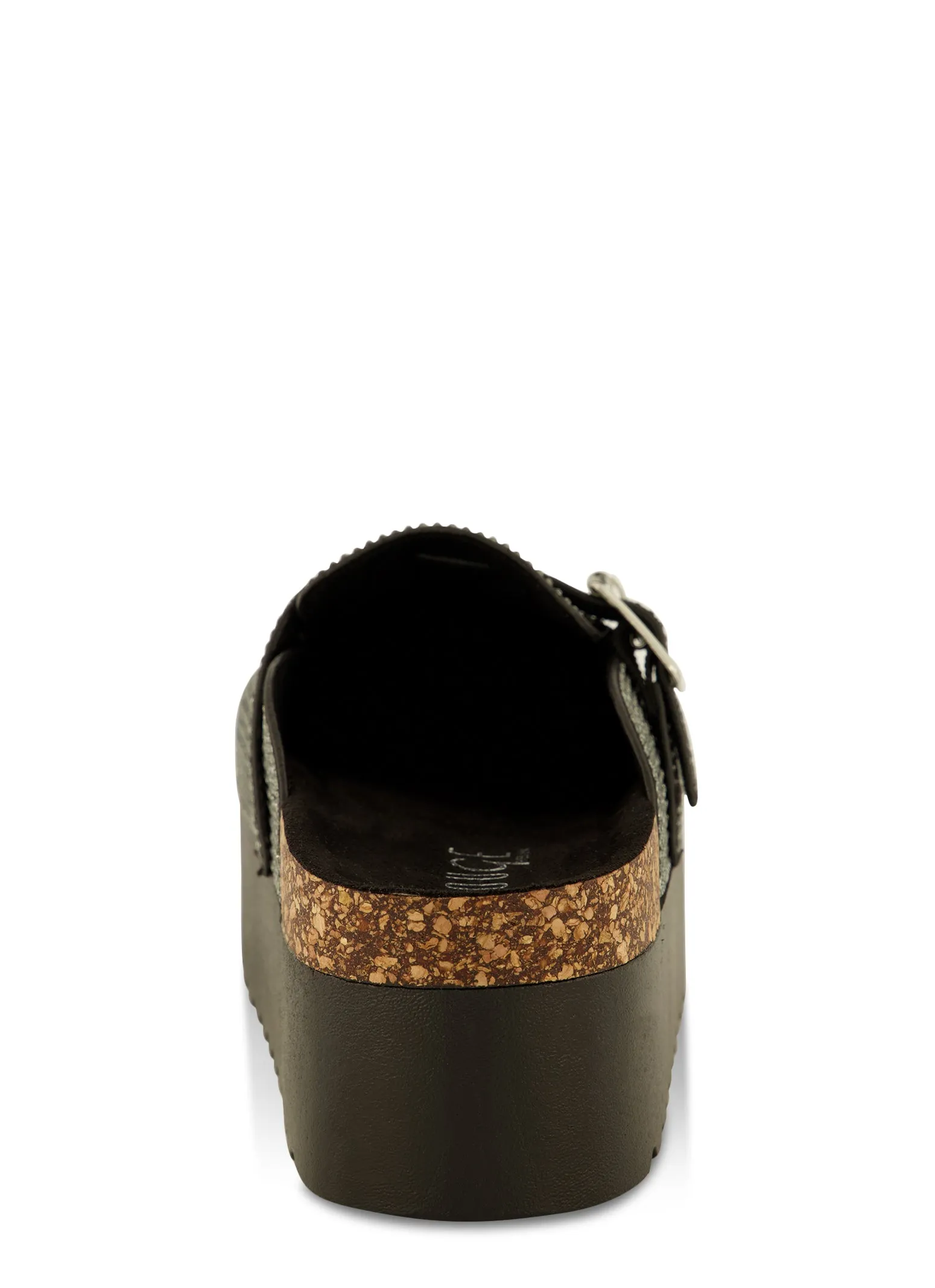 Round Toe Rhinestone Buckle Platform Clogs sold by Rainbow product image thumbnail 3