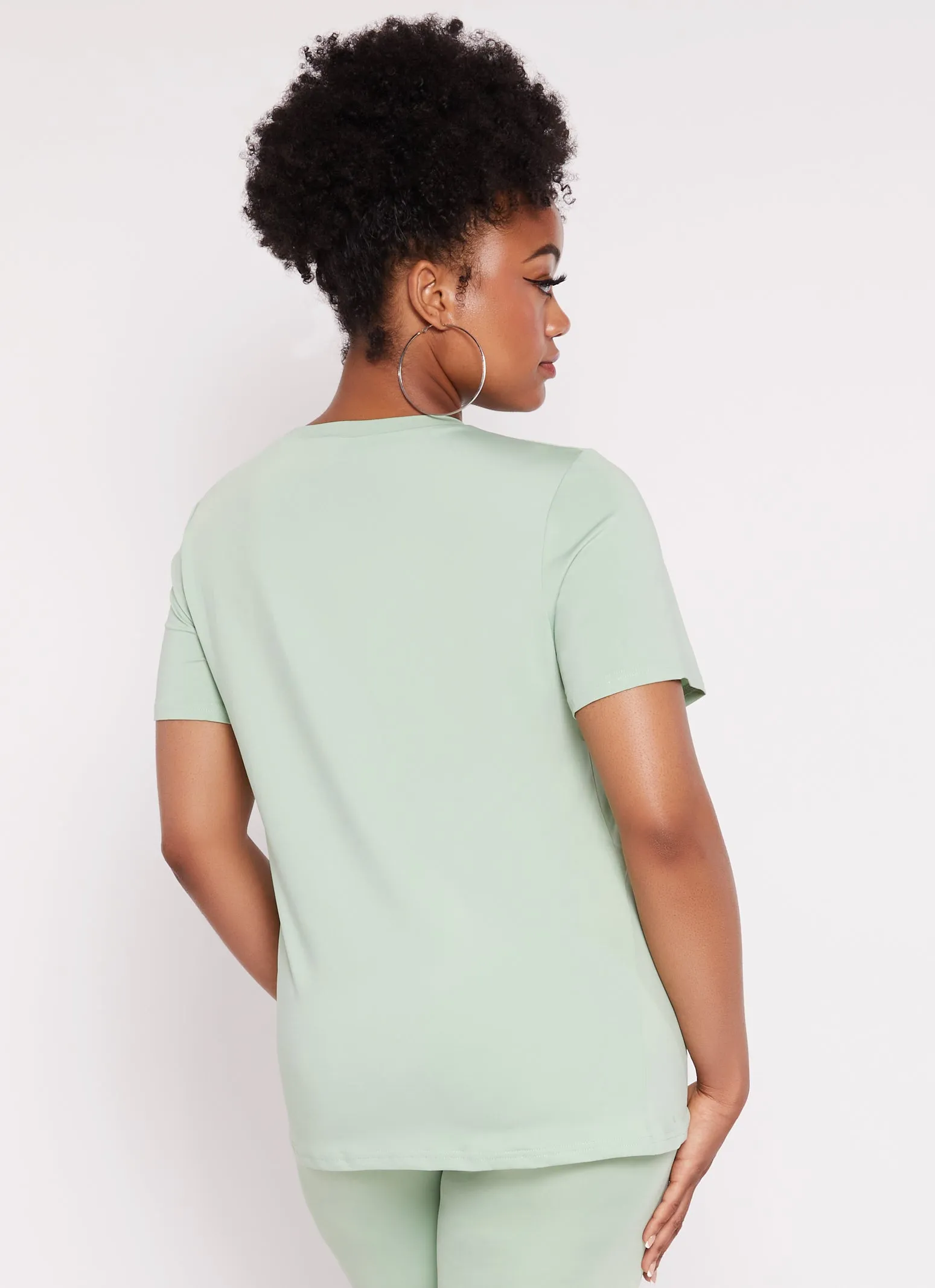 Plus Size Daisy Basic Soft Knit Short Sleeve Top sold by Rainbow product image thumbnail 3