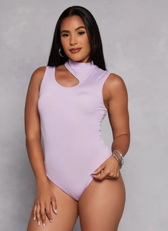 Daisy Asymmetrical Keyhole Tank Bodysuit made by Rainbow