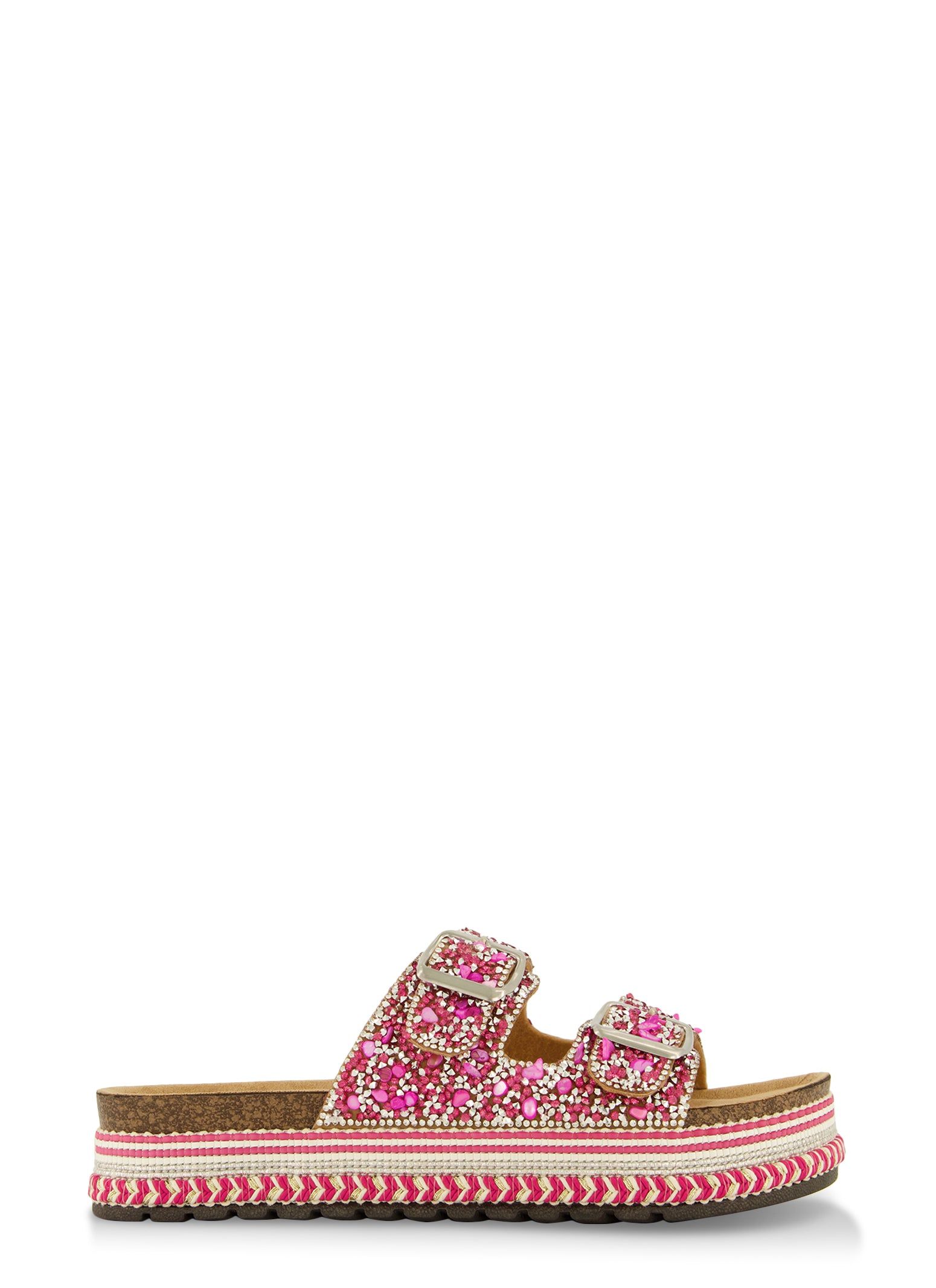 Studded Rhinestone Footbed Sandals sold by Rainbow product image thumbnail 2